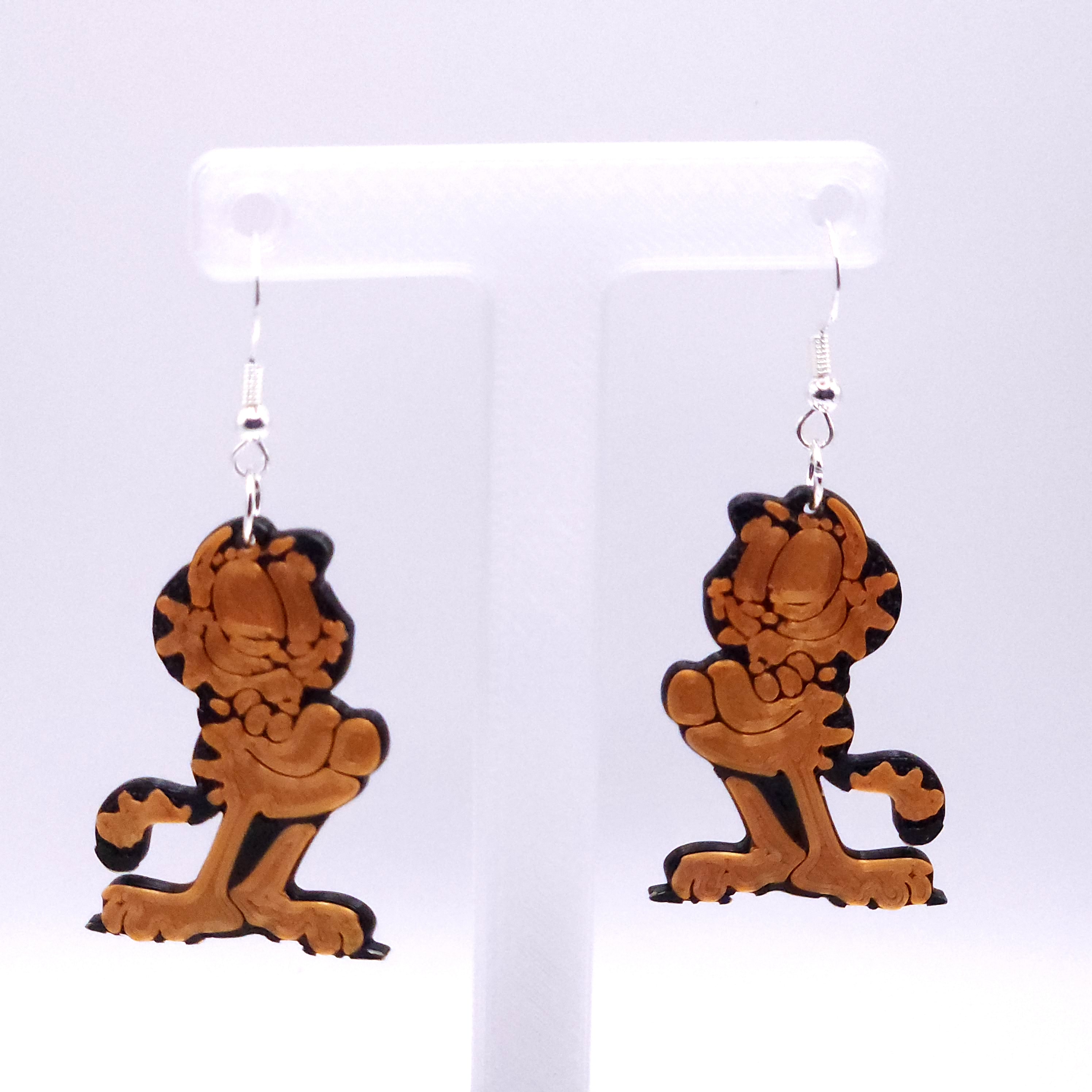 Hologram Garfield Earrings