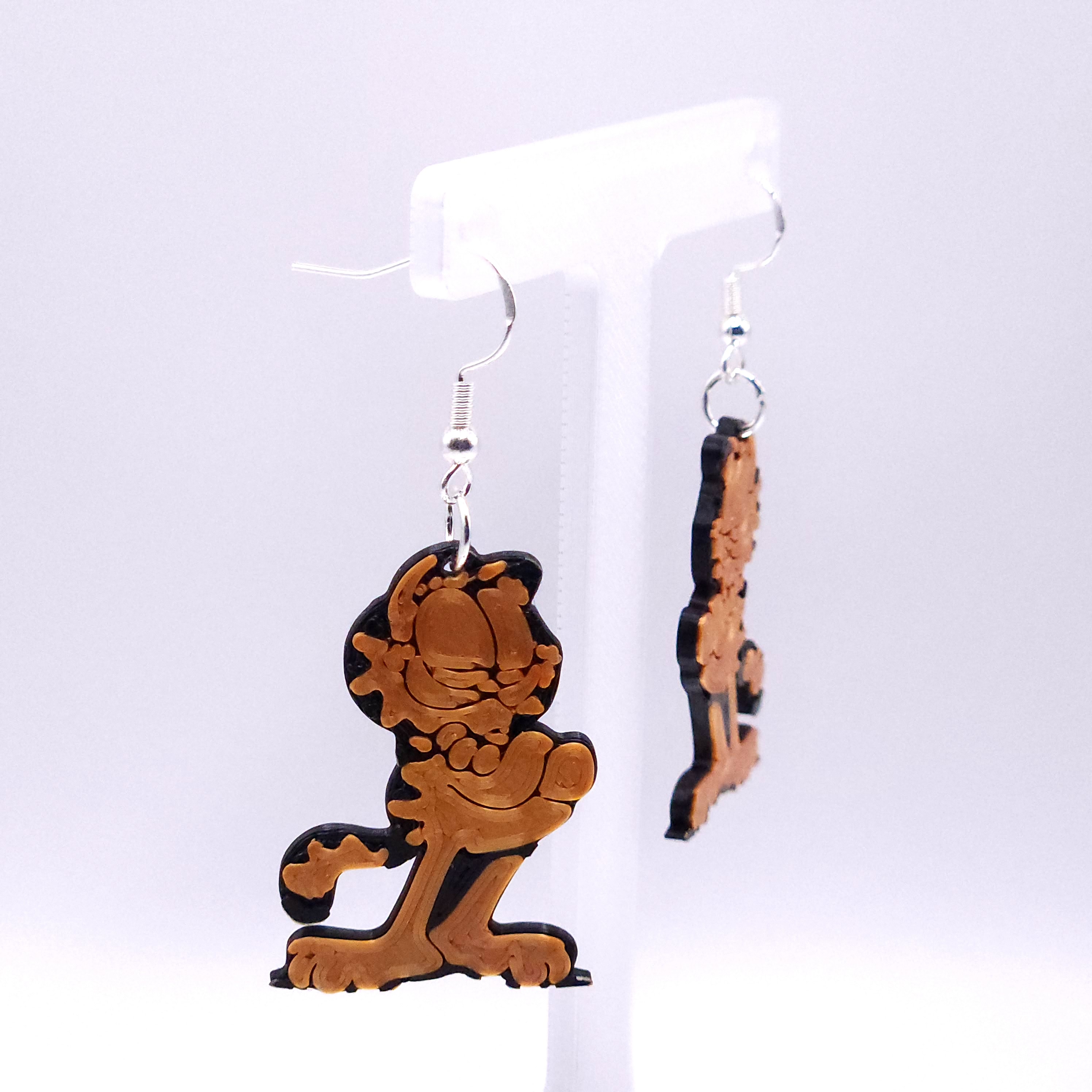 Hologram Garfield Earrings