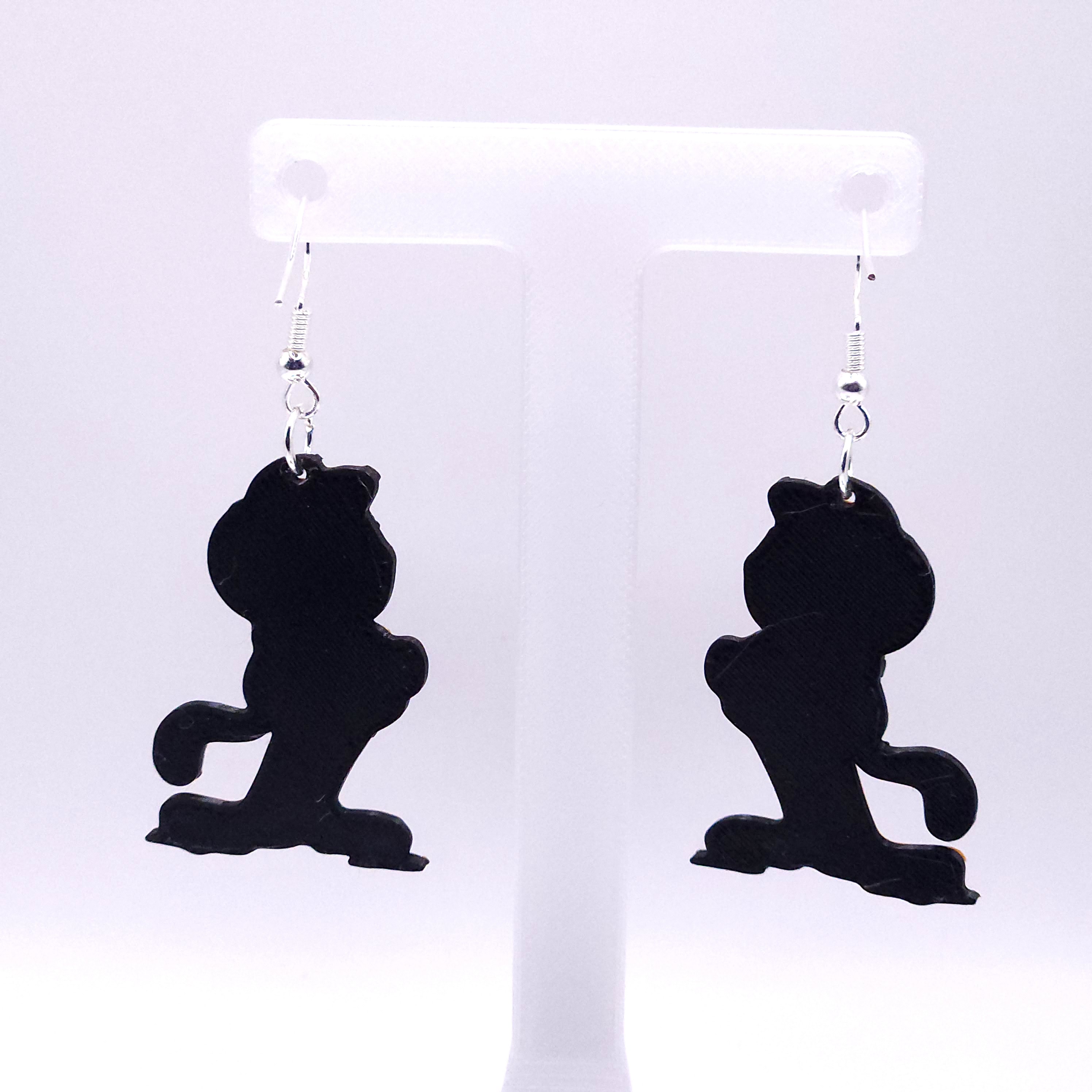 Hologram Garfield Earrings