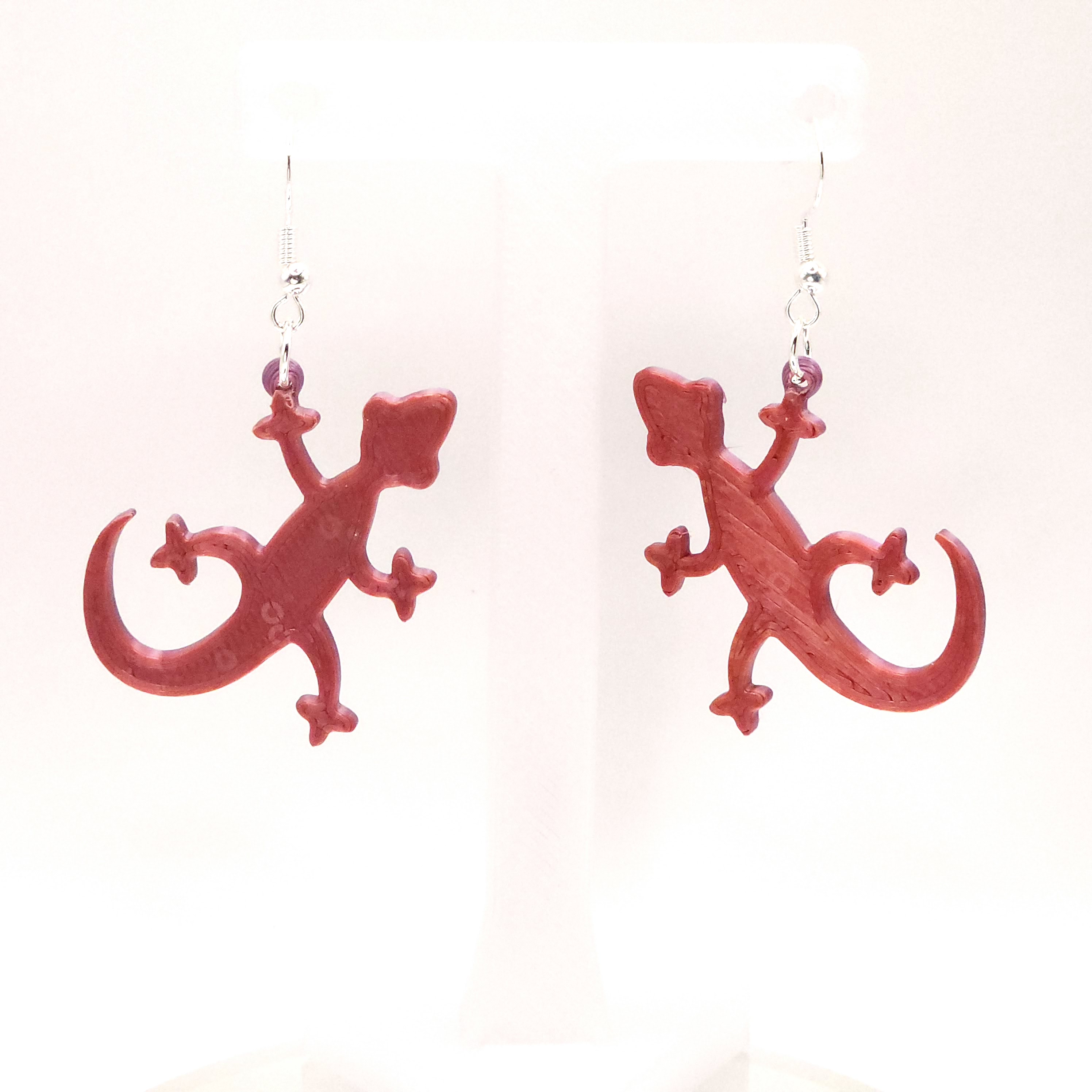 Hologram Lizard-shaped earrings