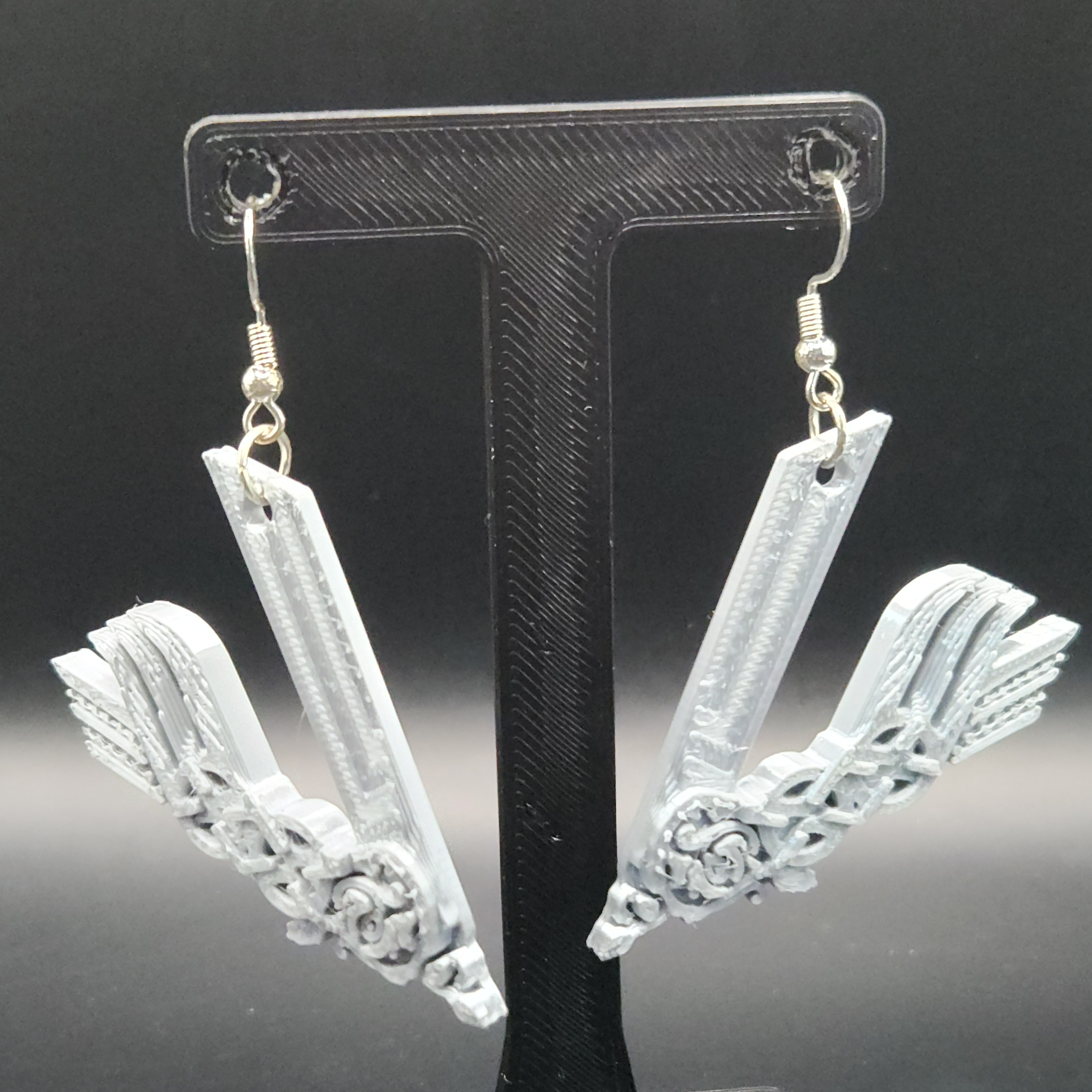 Silver Colored "Vikings" TV Show Hologram Earrings