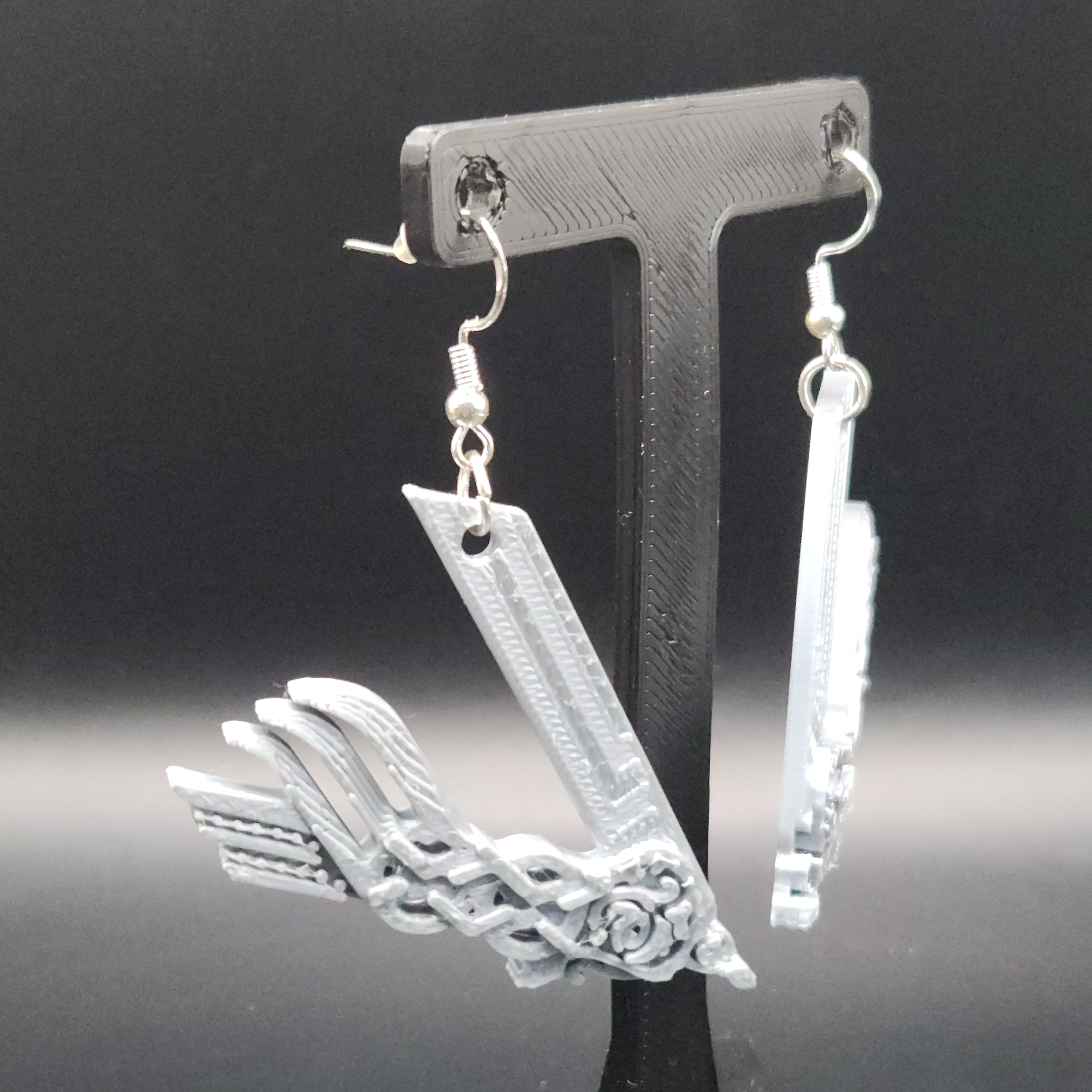 Silver Colored "Vikings" TV Show Hologram Earrings