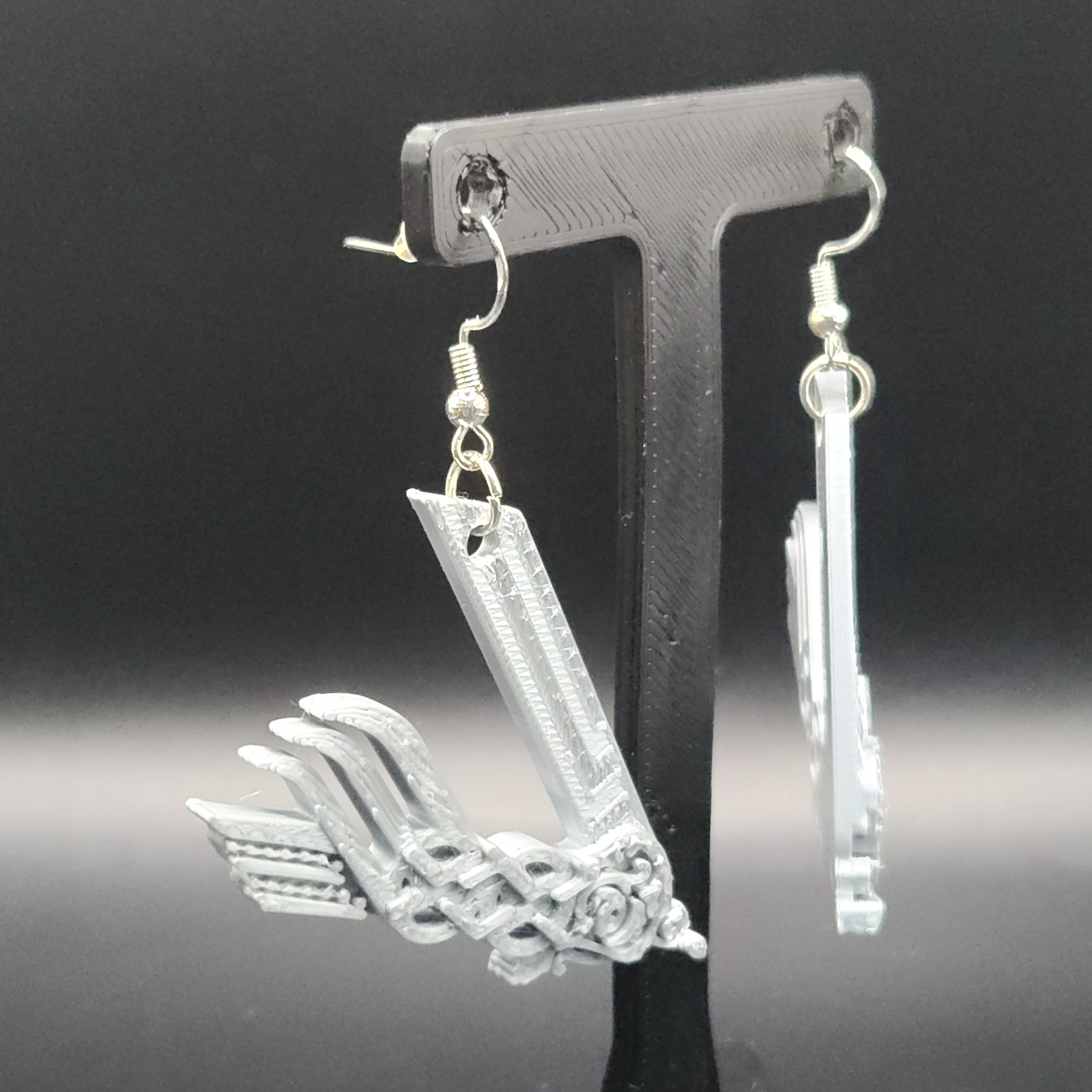 Silver Colored "Vikings" TV Show Hologram Earrings