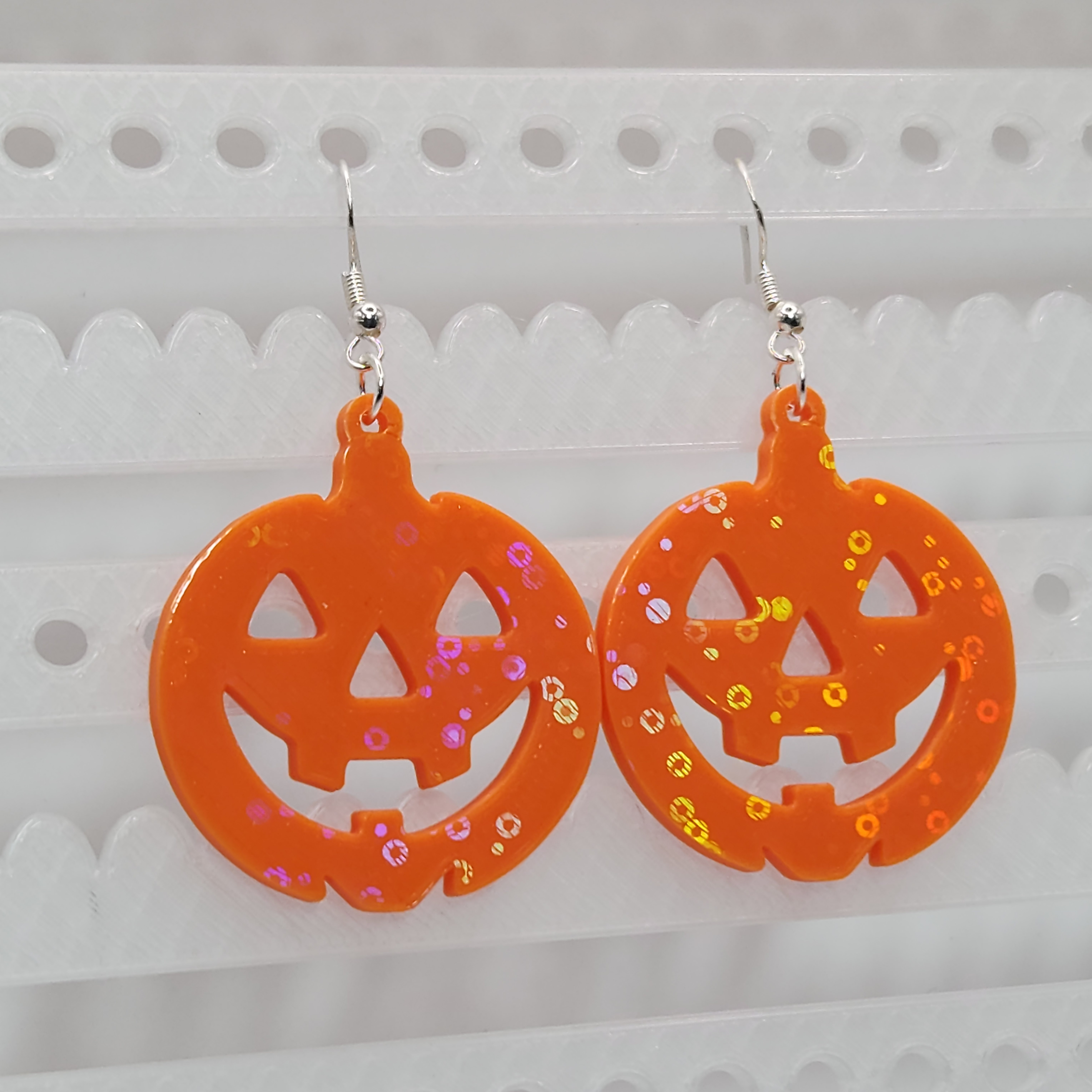 Jack-O'-Lantern Pumpkin Halloween Earrings