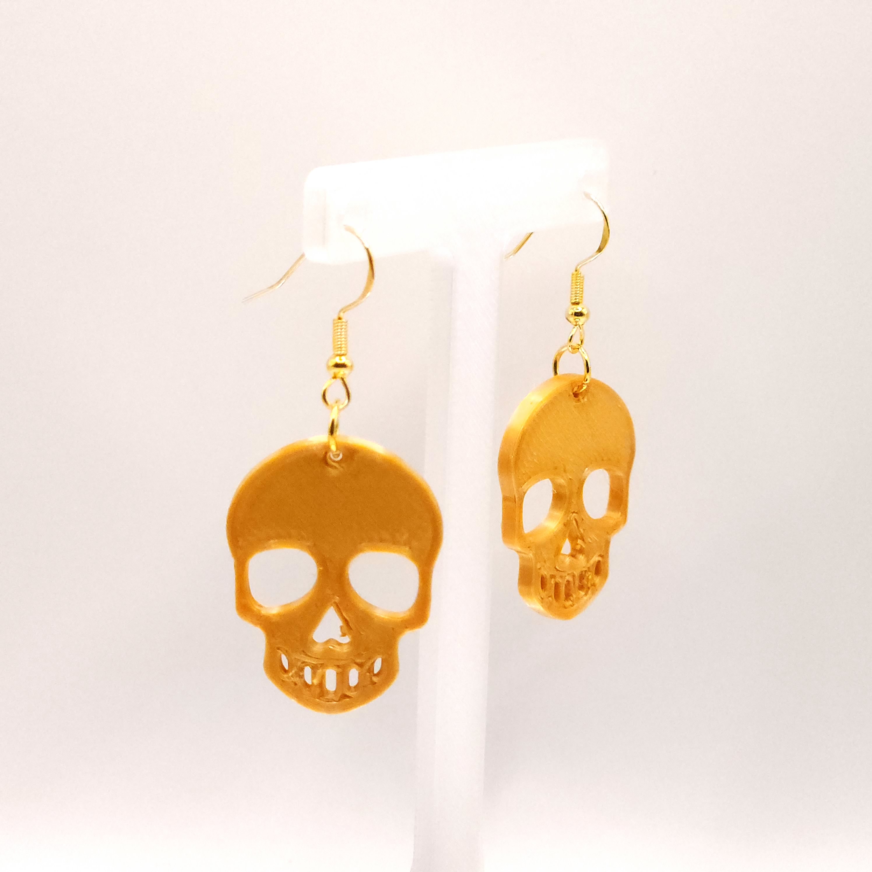 Holographic Skull Earrings