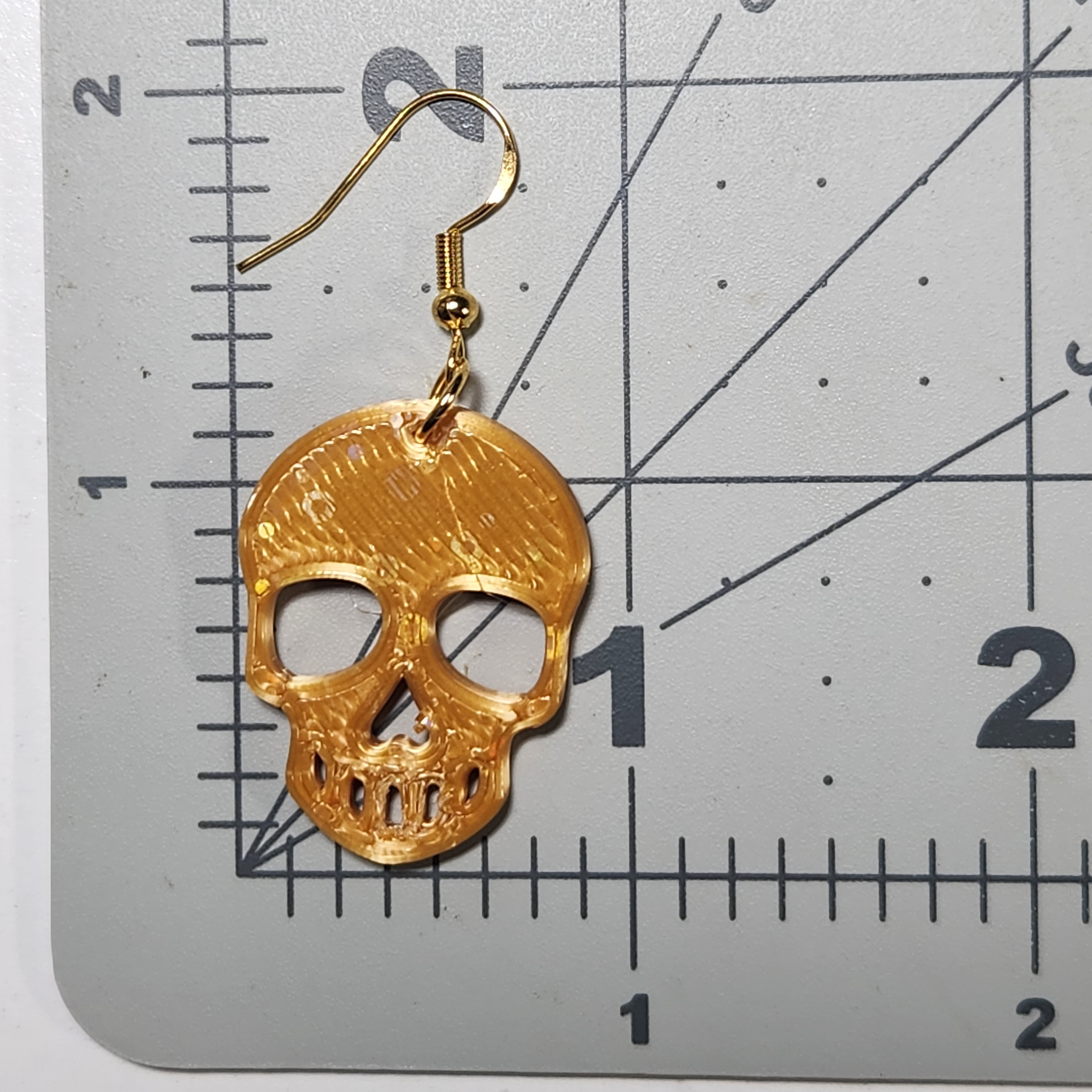 Holographic Skull Earrings