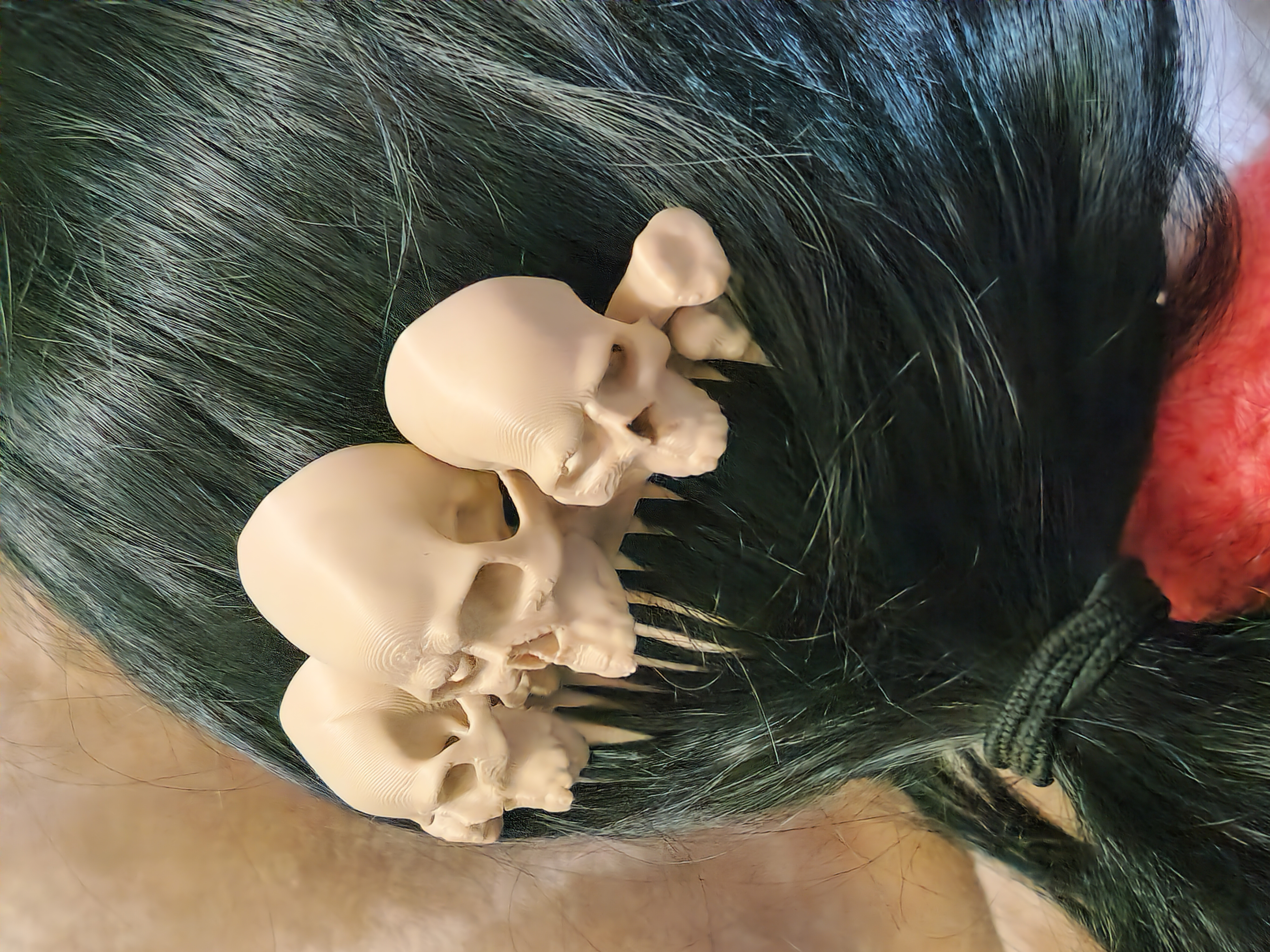 Halloween Goth Skull and Bones Decorative Hair Comb