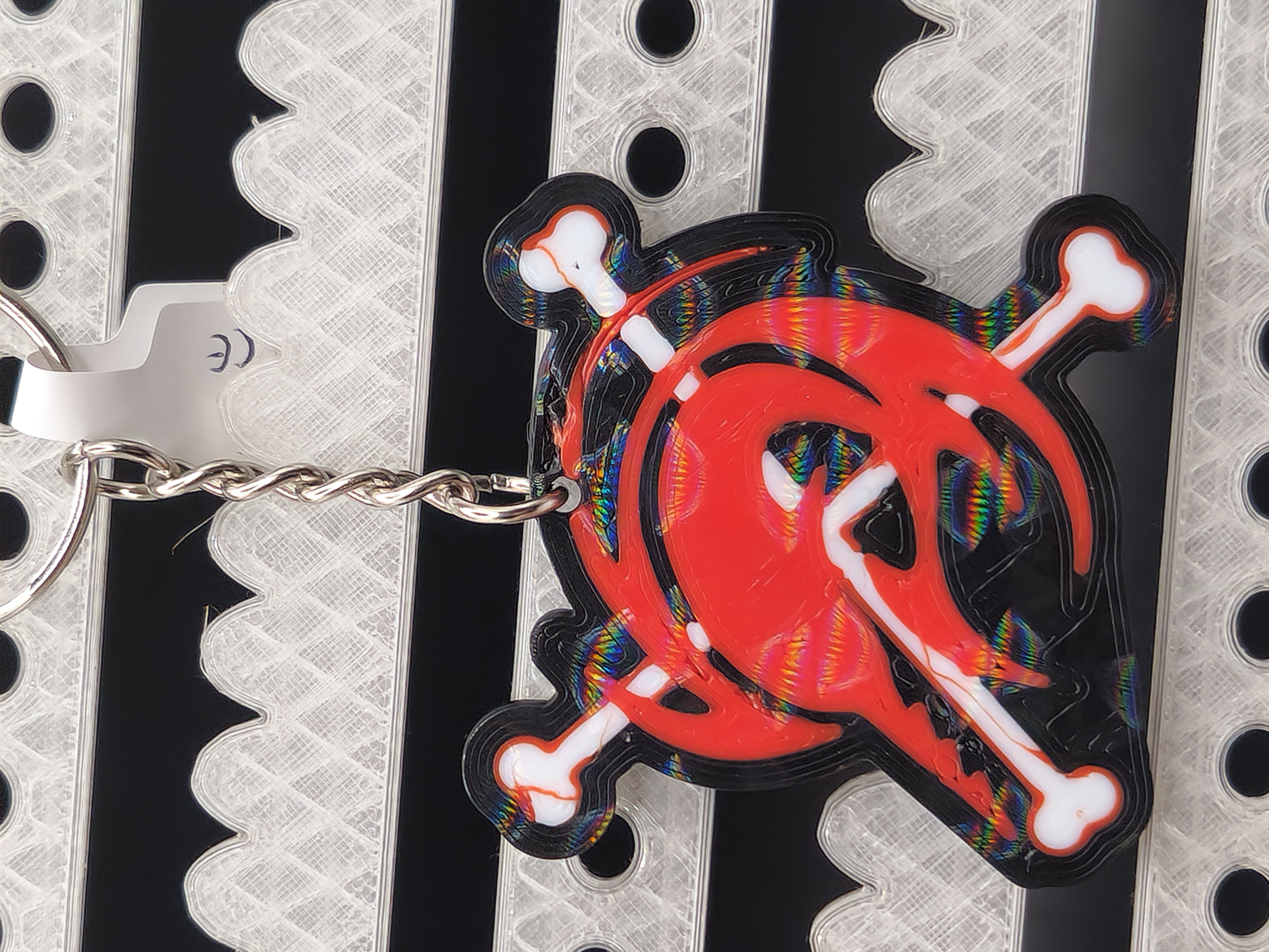 Arlong Pirates Jolly Roger One Piece Skull and Bones Keychain Bag Charm 3D Printed Anime Accessory