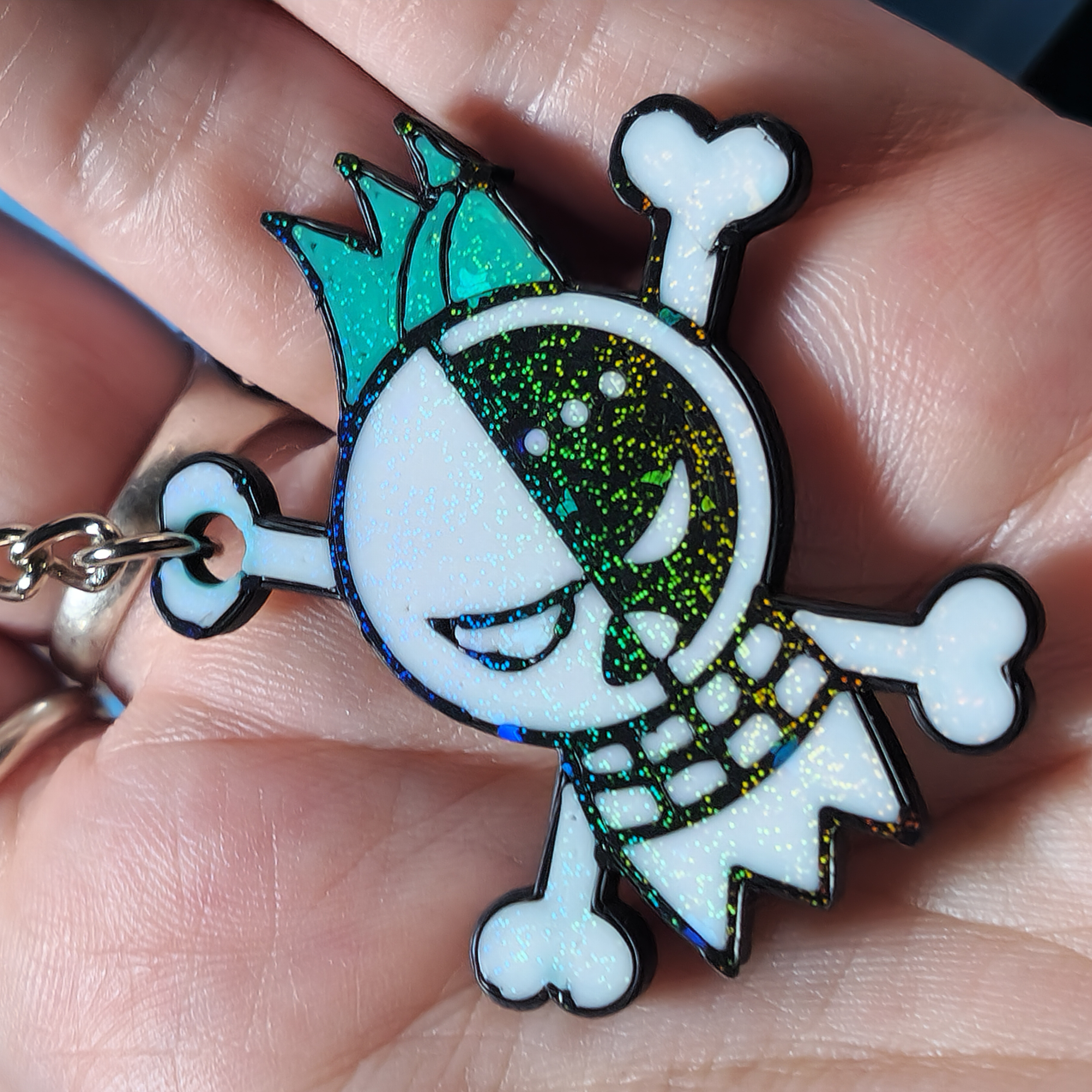 Hologram Cyborg Franky Straw Hats Pirates Keychain 3d Printed Accessory