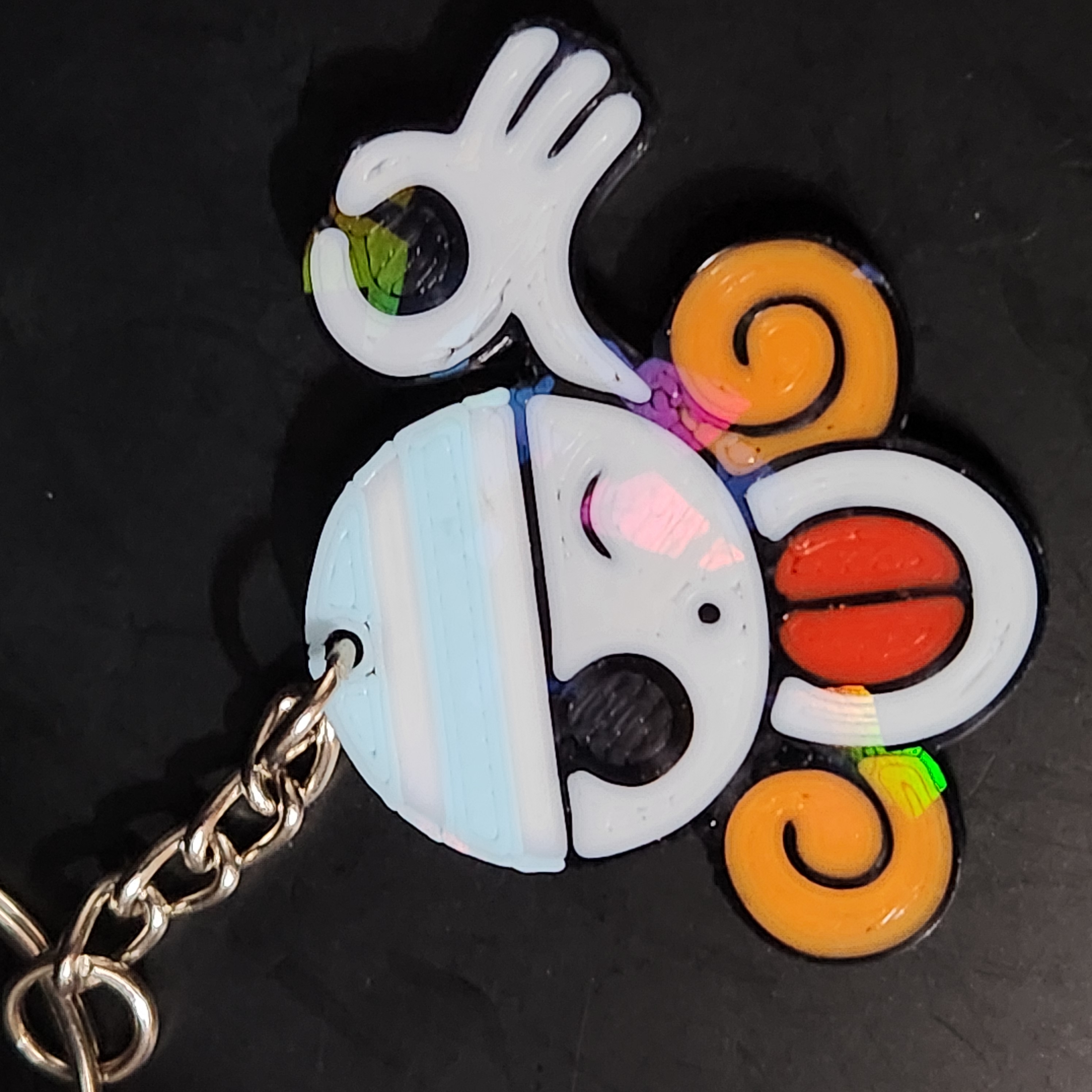 Hologram Nami One Piece Straw Hats Keychain Bag Charm