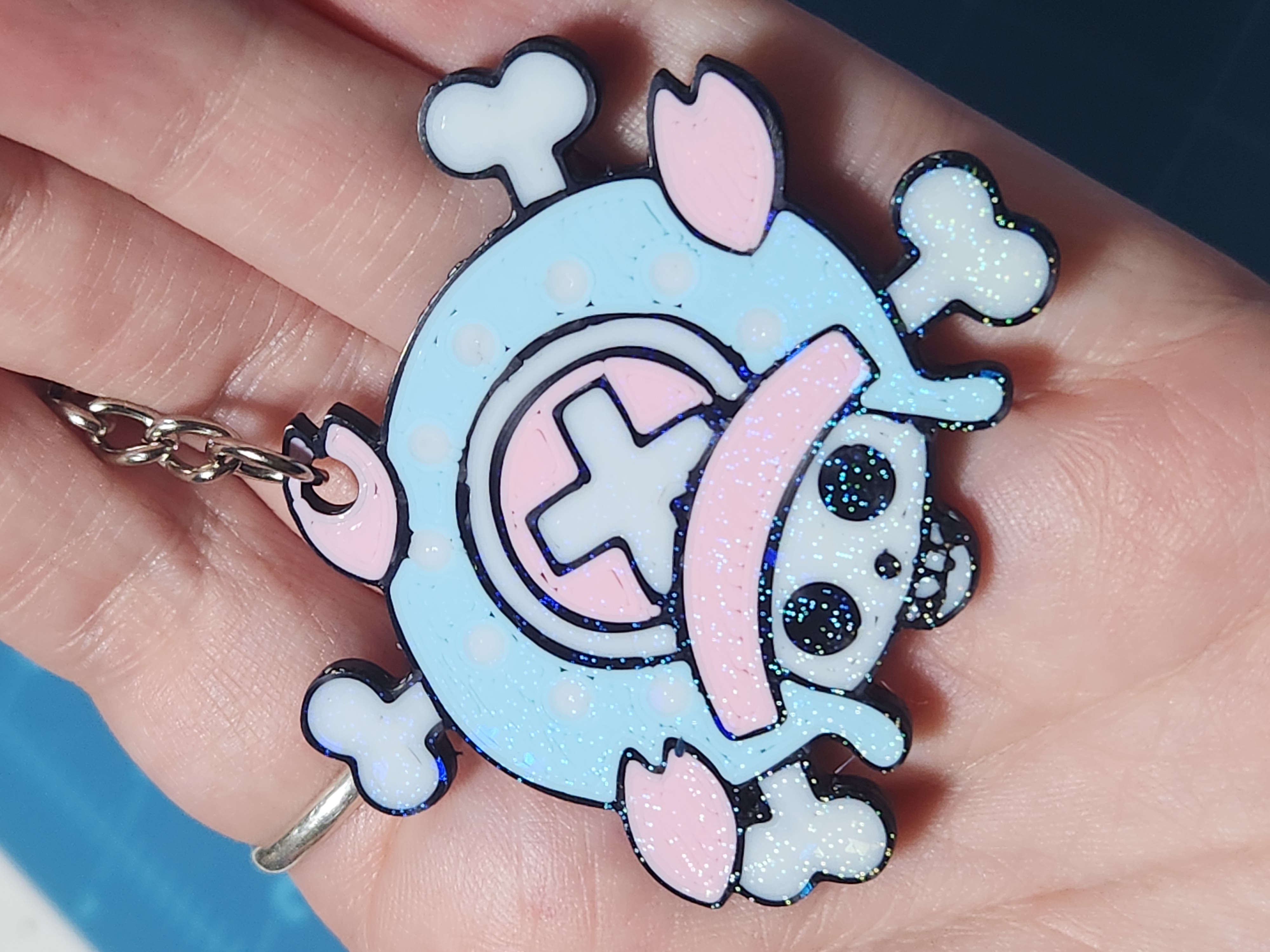Hologram One Piece Chopper Keychain 3D Printed Accessory