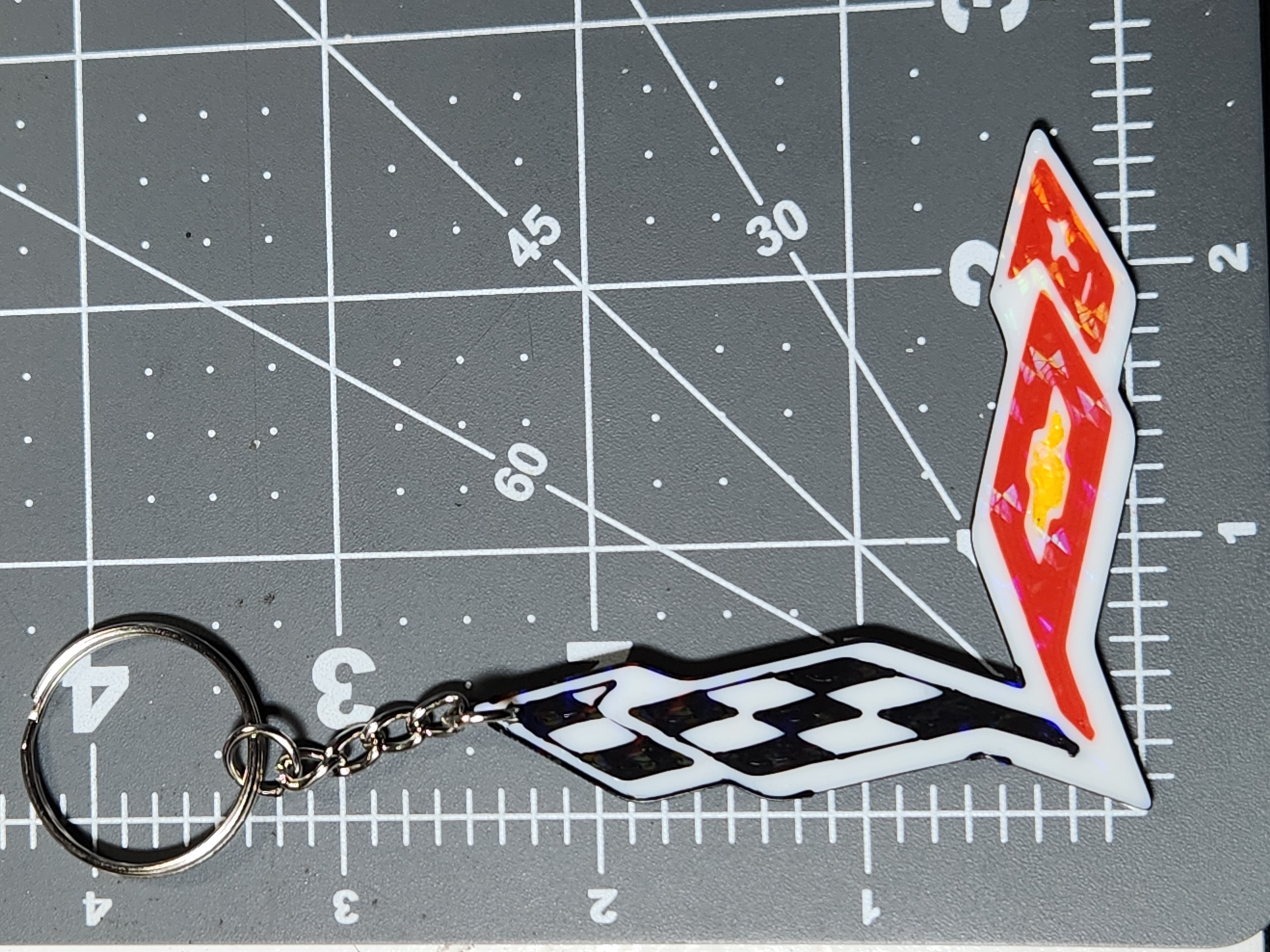 Corvette C7 Emblem Keychain