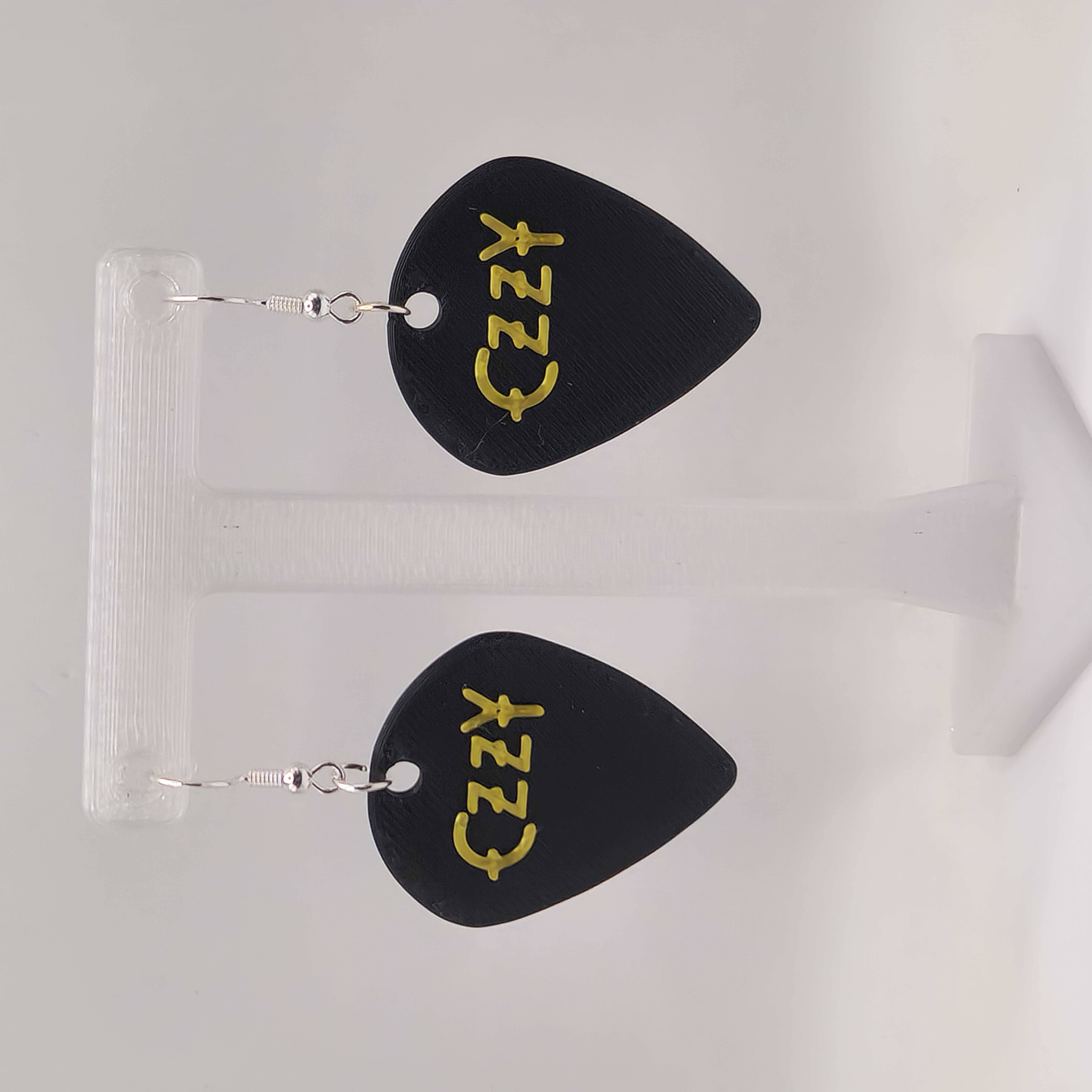 Ozzy Osbourne Guitar Pick Hologram Earrings
