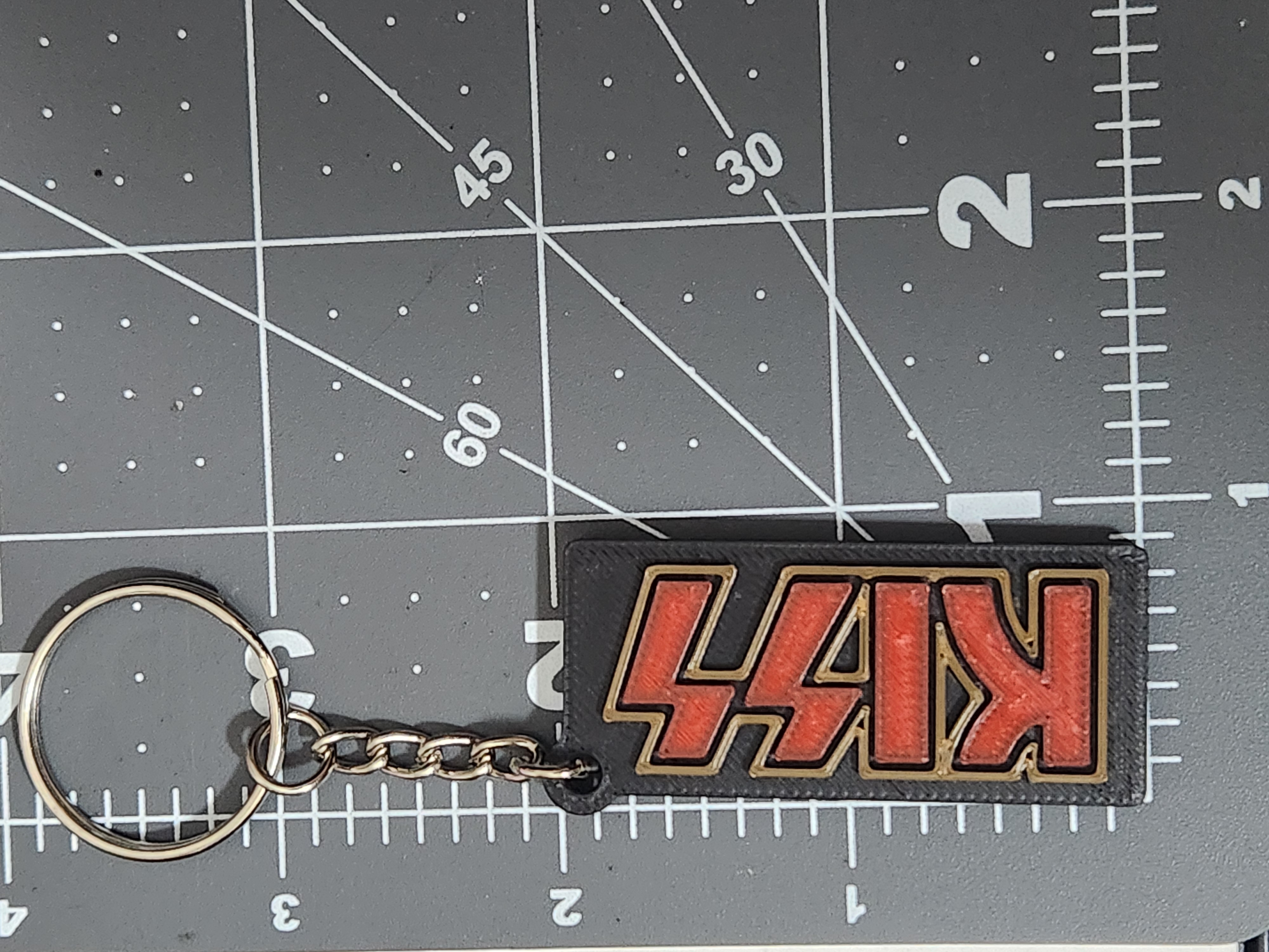 Hologram KISS Band Logo Keychain