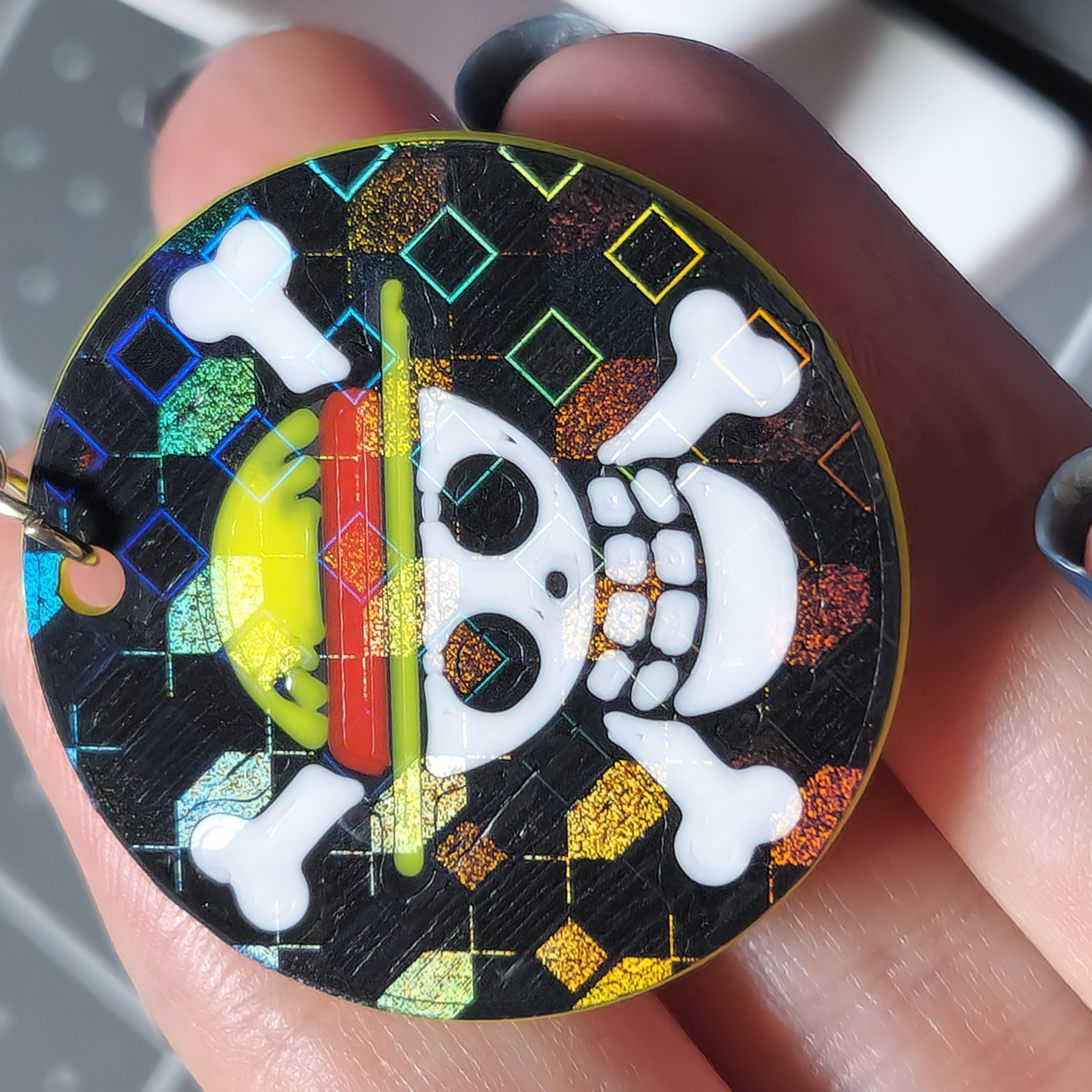 Hologram Straw Hat One Piece Earring 3D Printed Anime Accessories