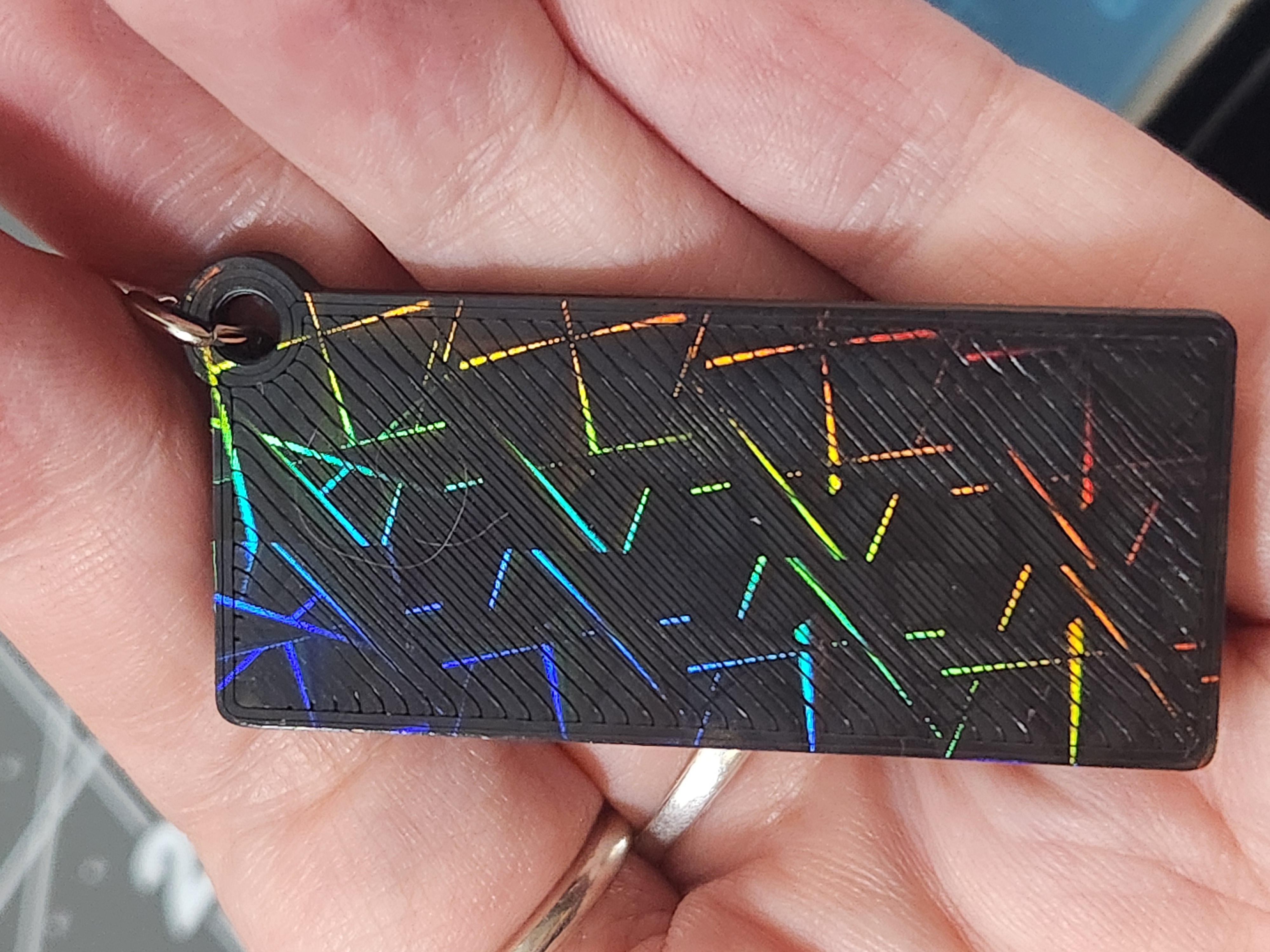 Hologram KISS Band Logo Keychain