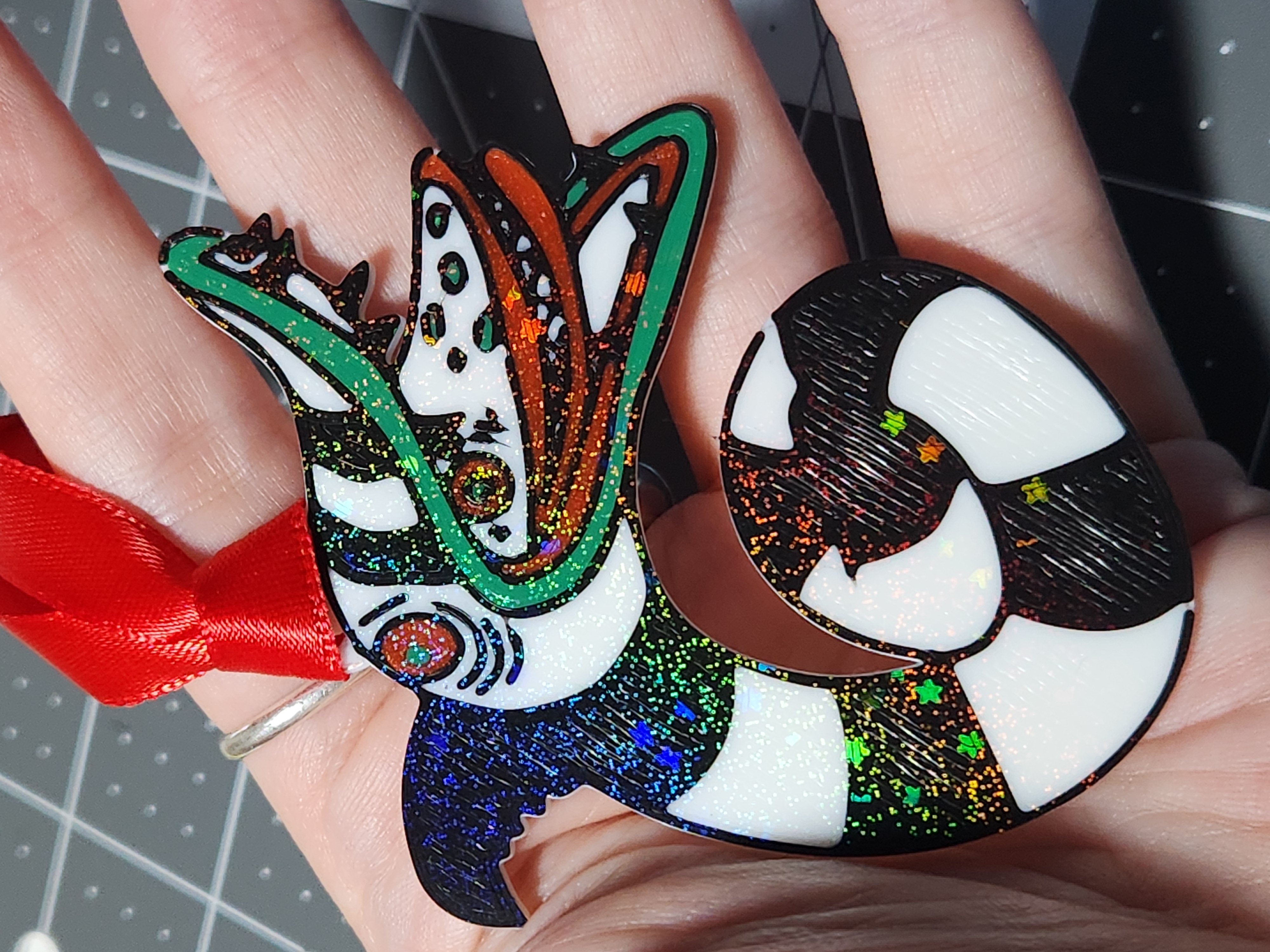 Hologram Beetlejuice Sandworm Ornament