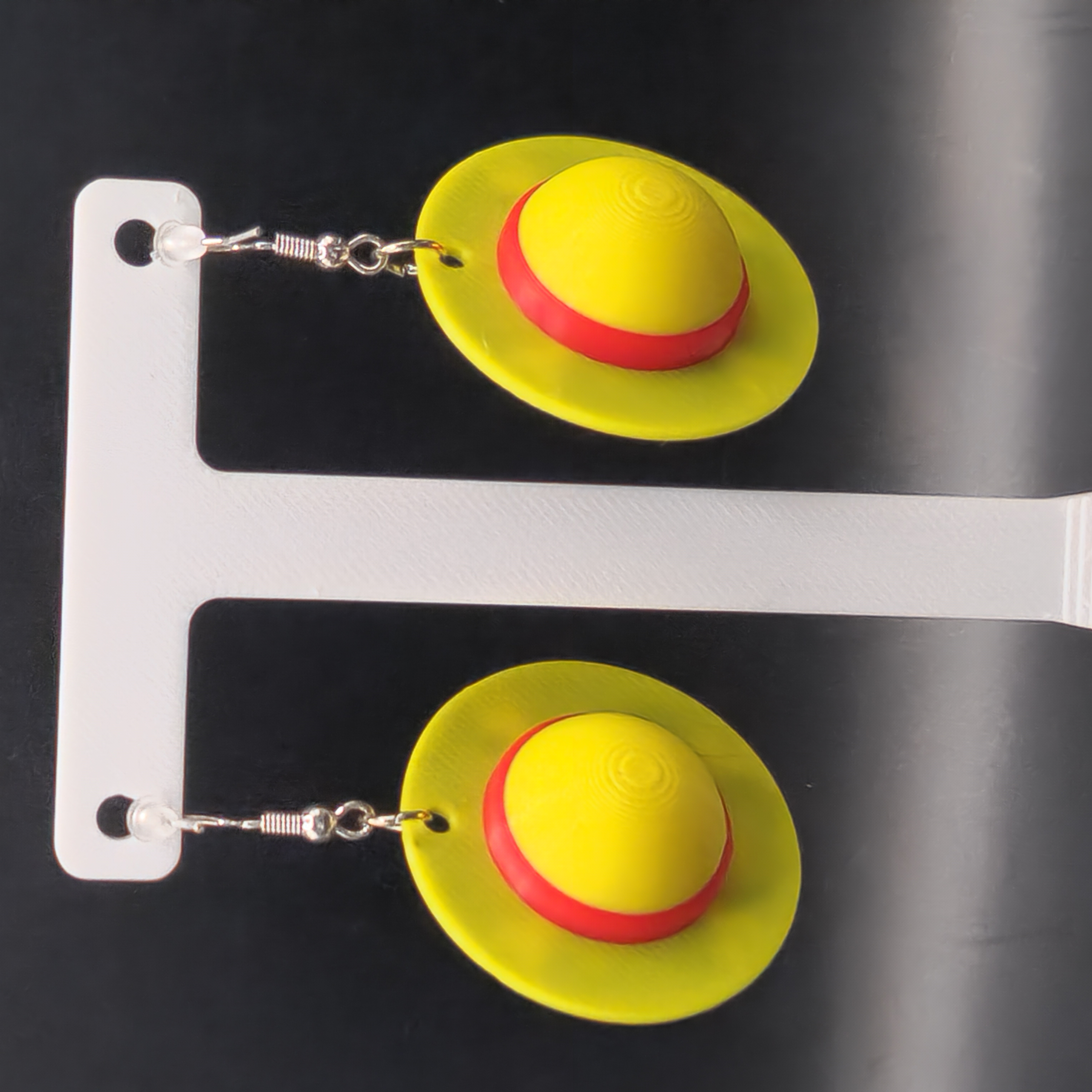 Hologram Straw Hat One Piece Earring 3D Printed Anime Accessories