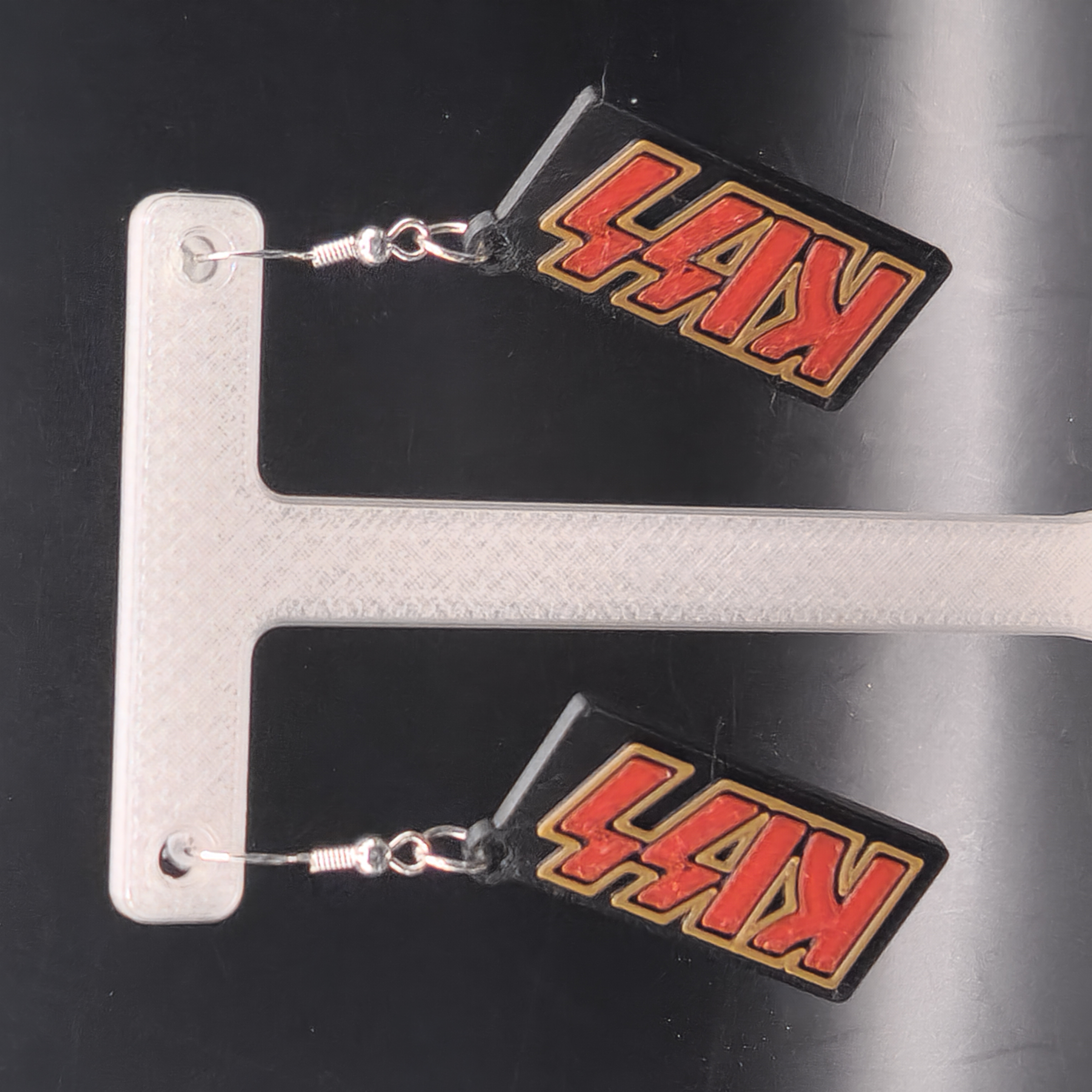 Hologram KISS Band Logo Earrings 3D Printed Accessory