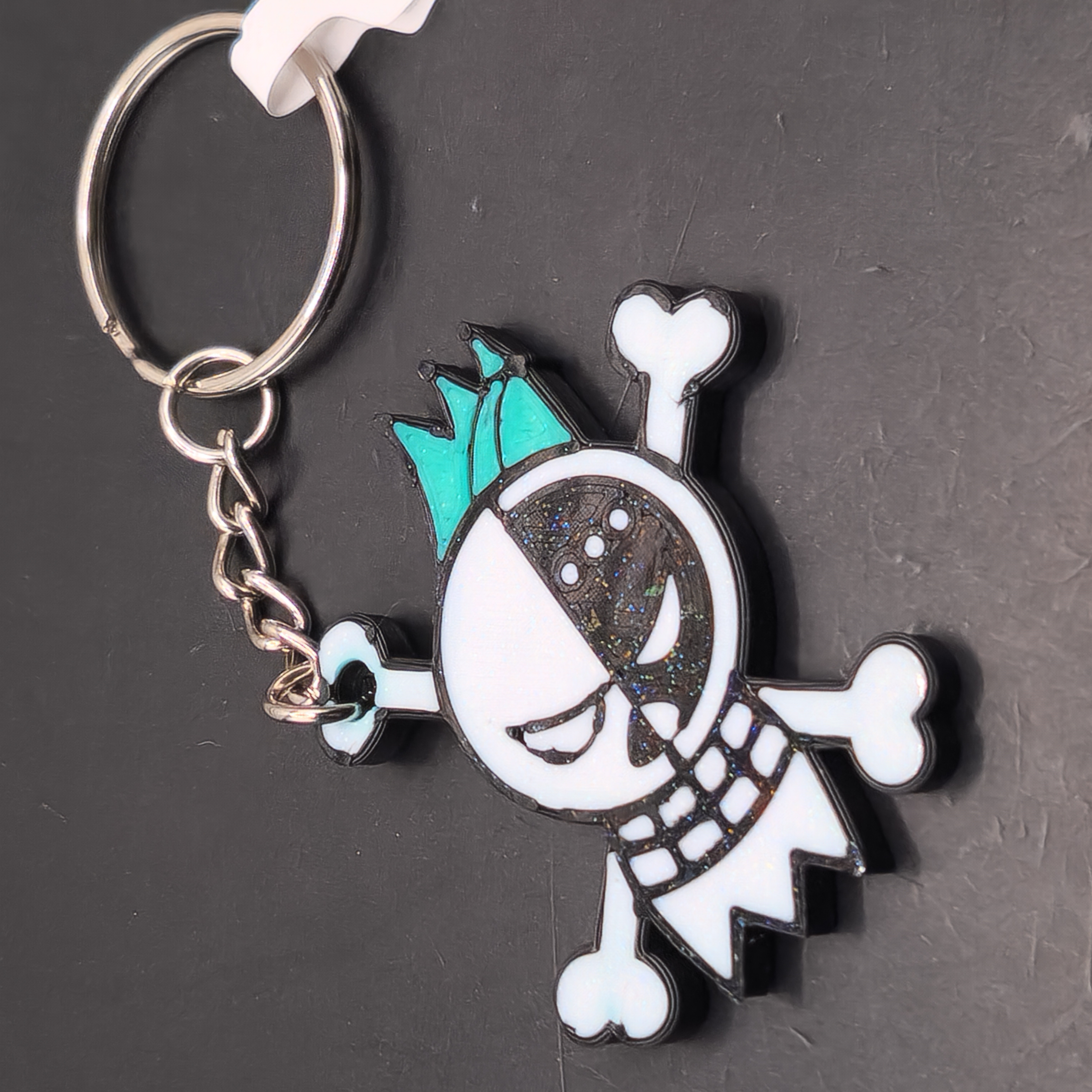 Hologram Cyborg Franky Straw Hats Pirates Keychain 3d Printed Accessory