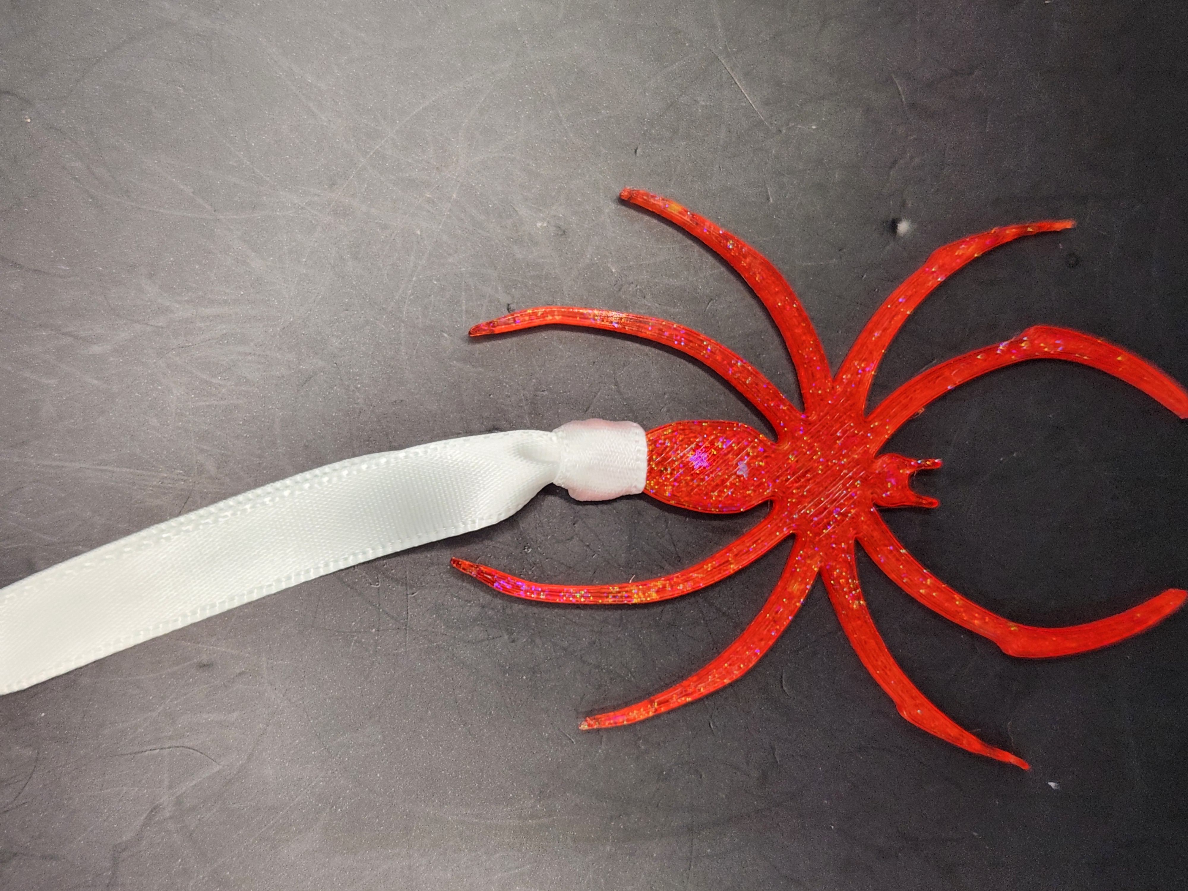 Hologram Red Spider Holiday Halloween Ornament