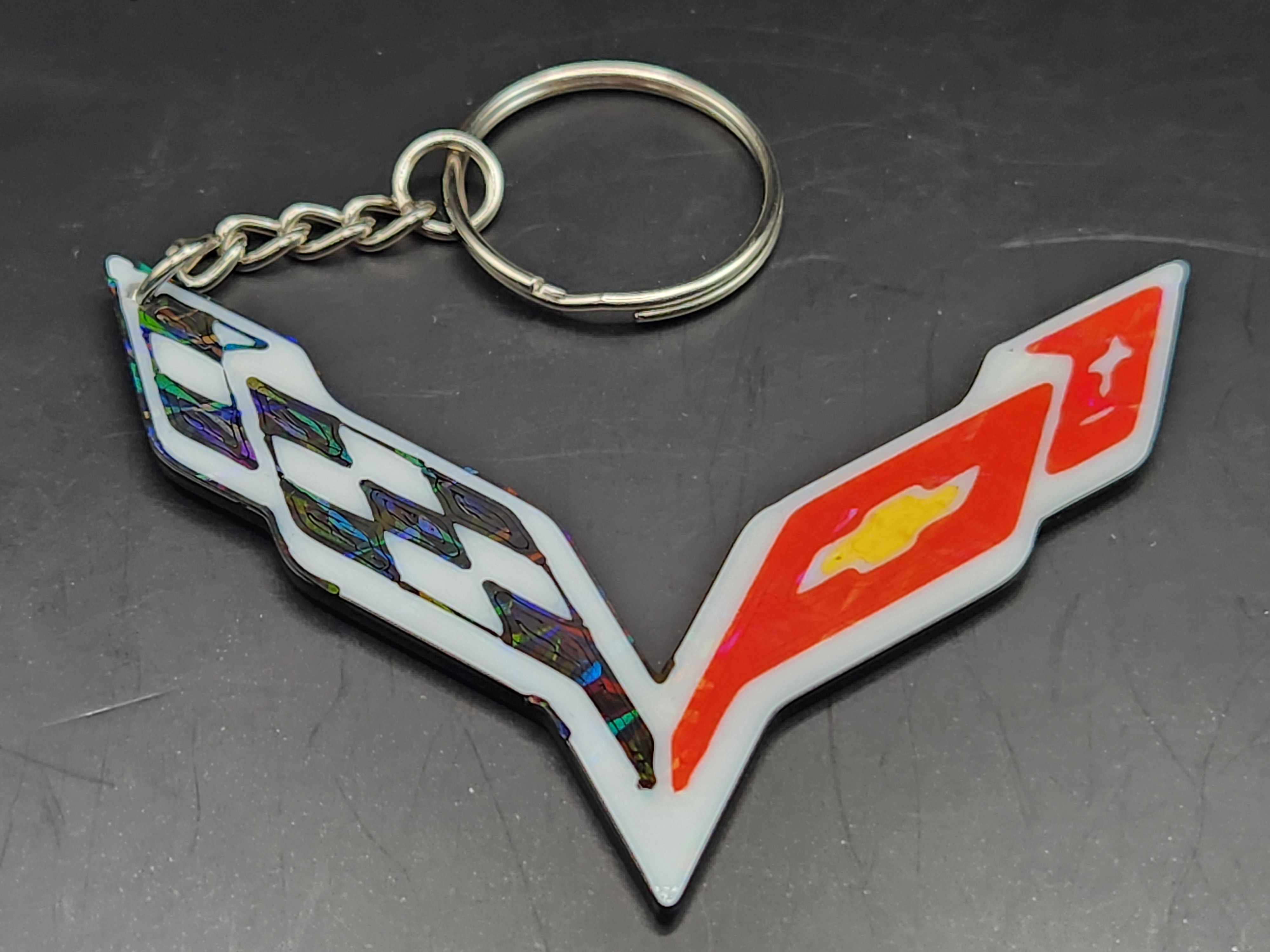 Corvette C7 Emblem Keychain
