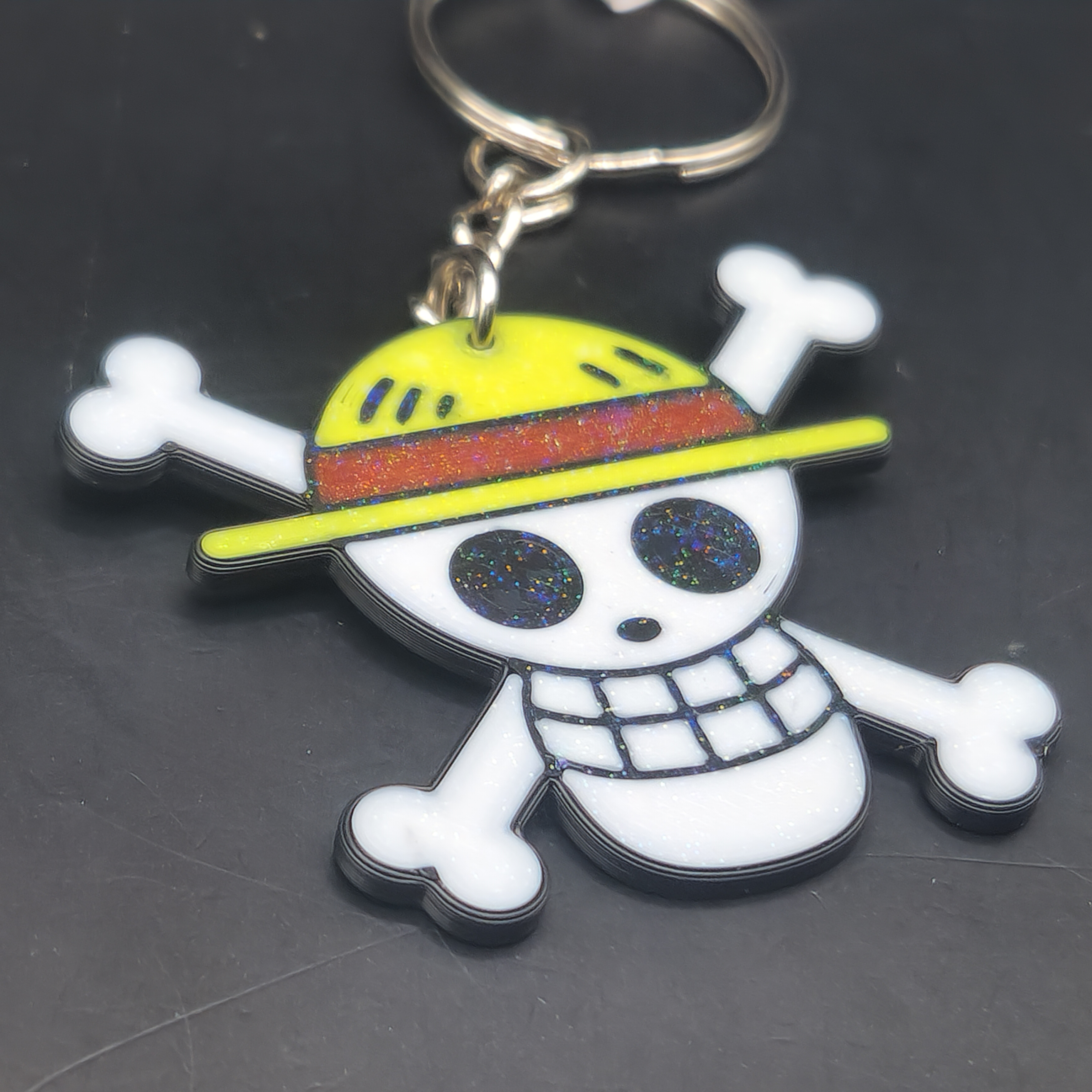 One Piece Straw Hat Skull Keychain