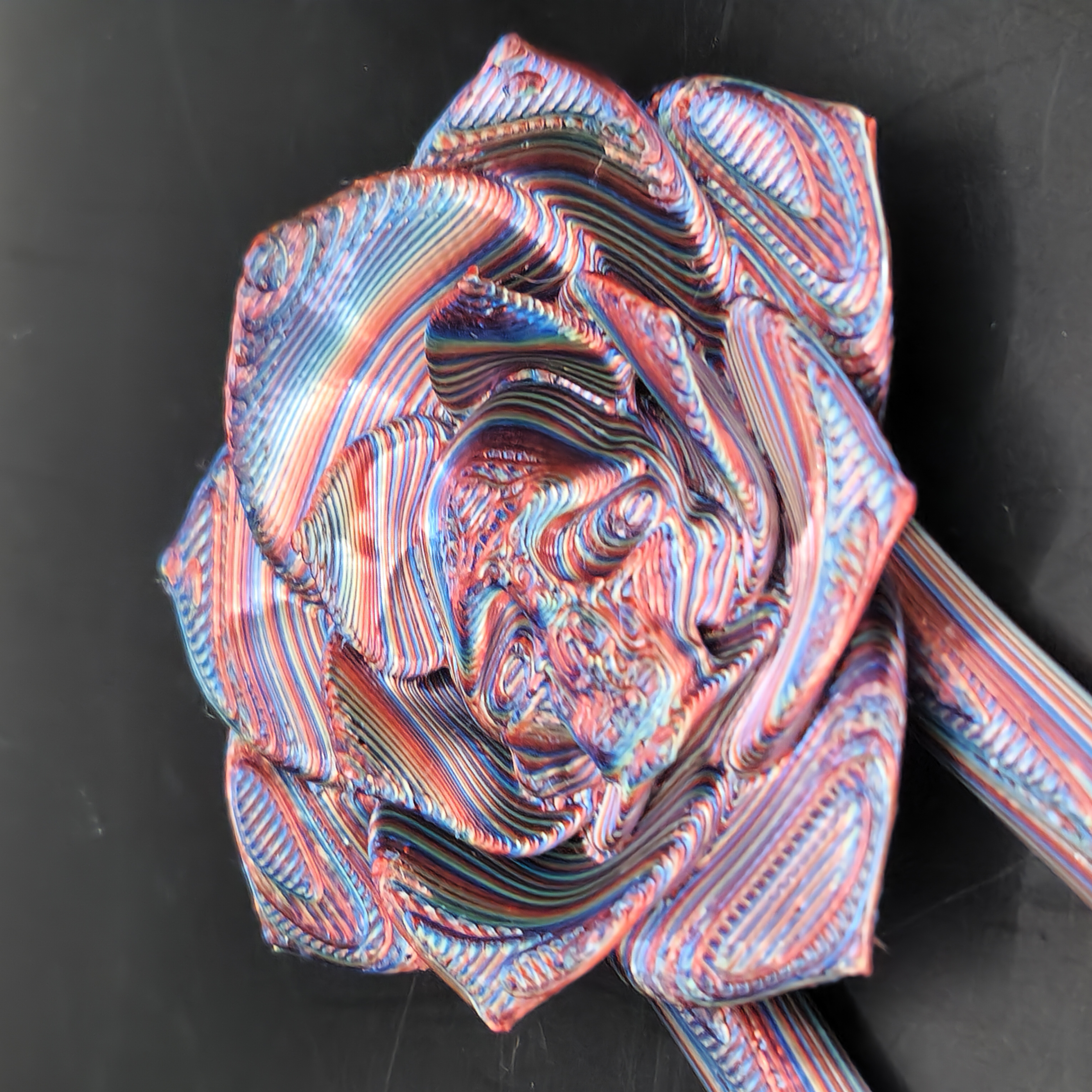Skull Rose Hair Stick 3D Printed 