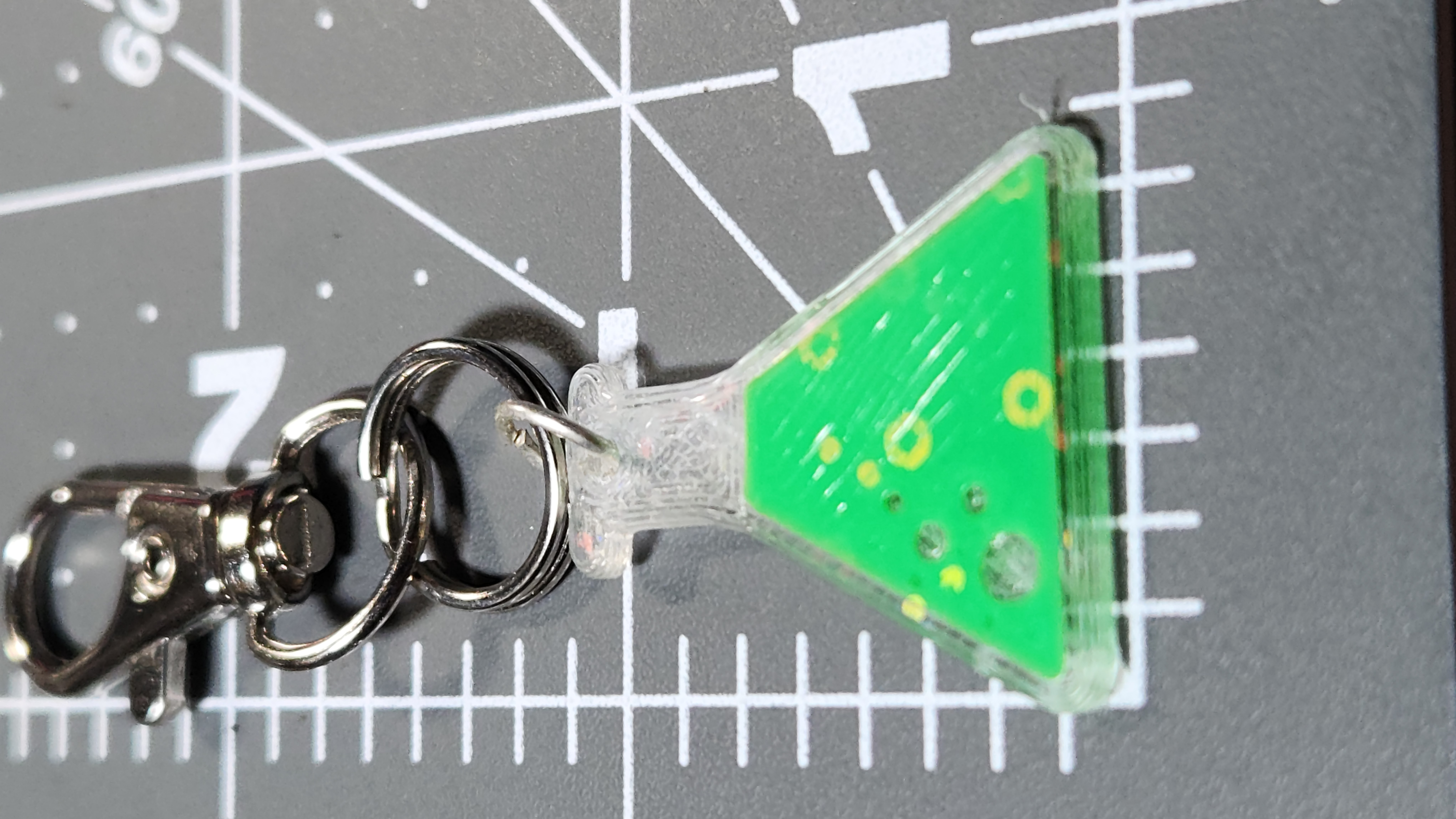 Green Chemical Flask Hologram Bag Charm