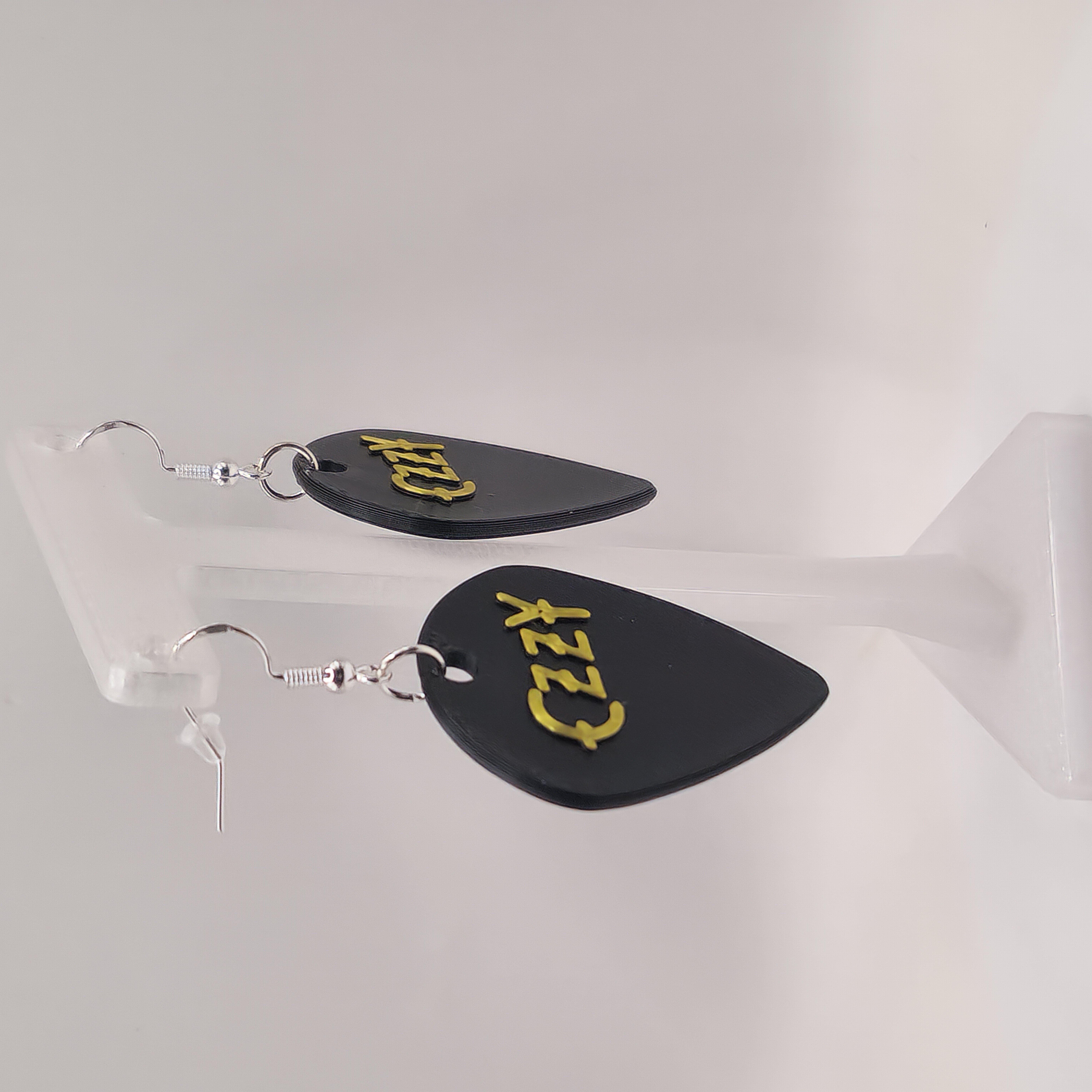 Ozzy Osbourne Guitar Pick Hologram Earrings