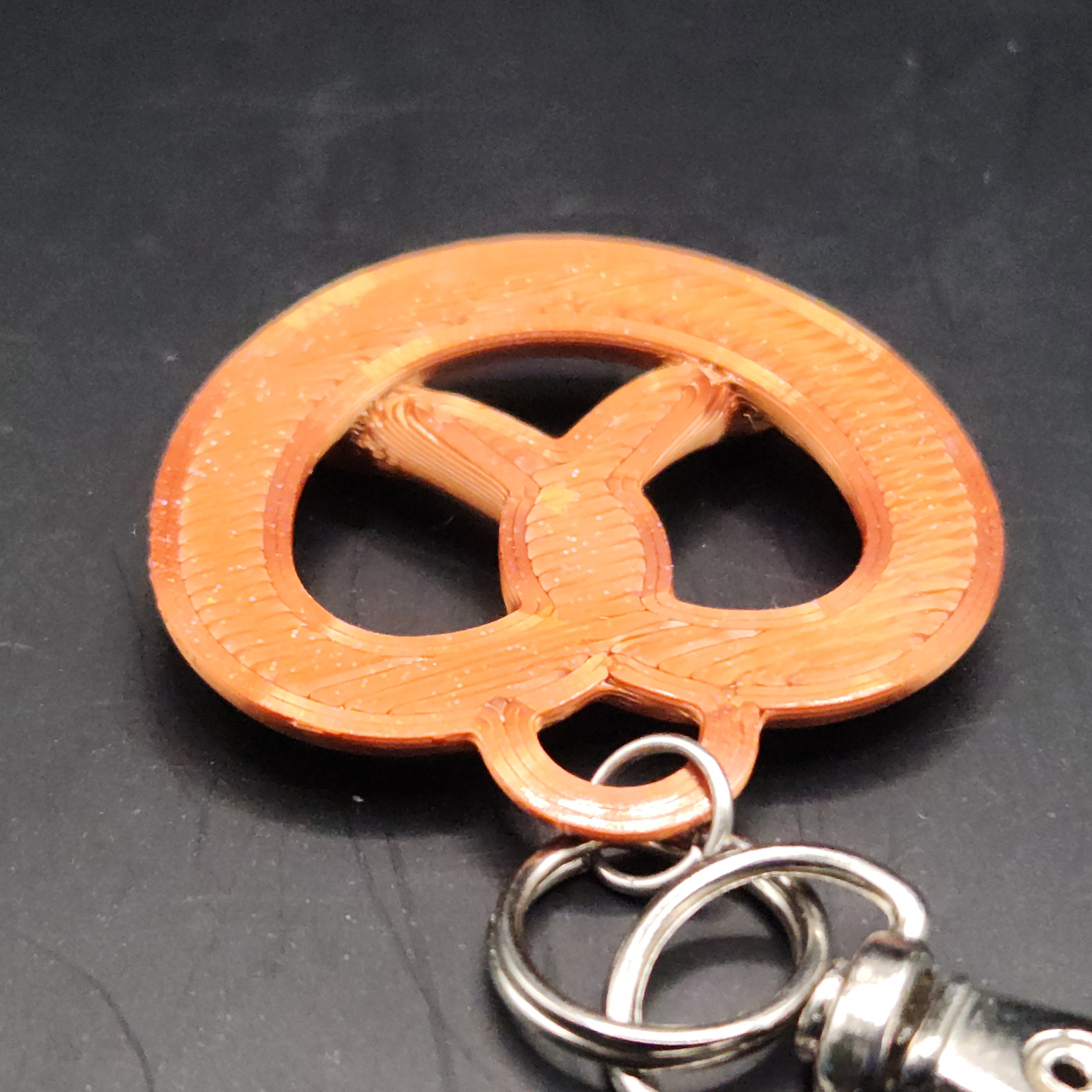 Pretzel Shaped Hologram Bag Charm