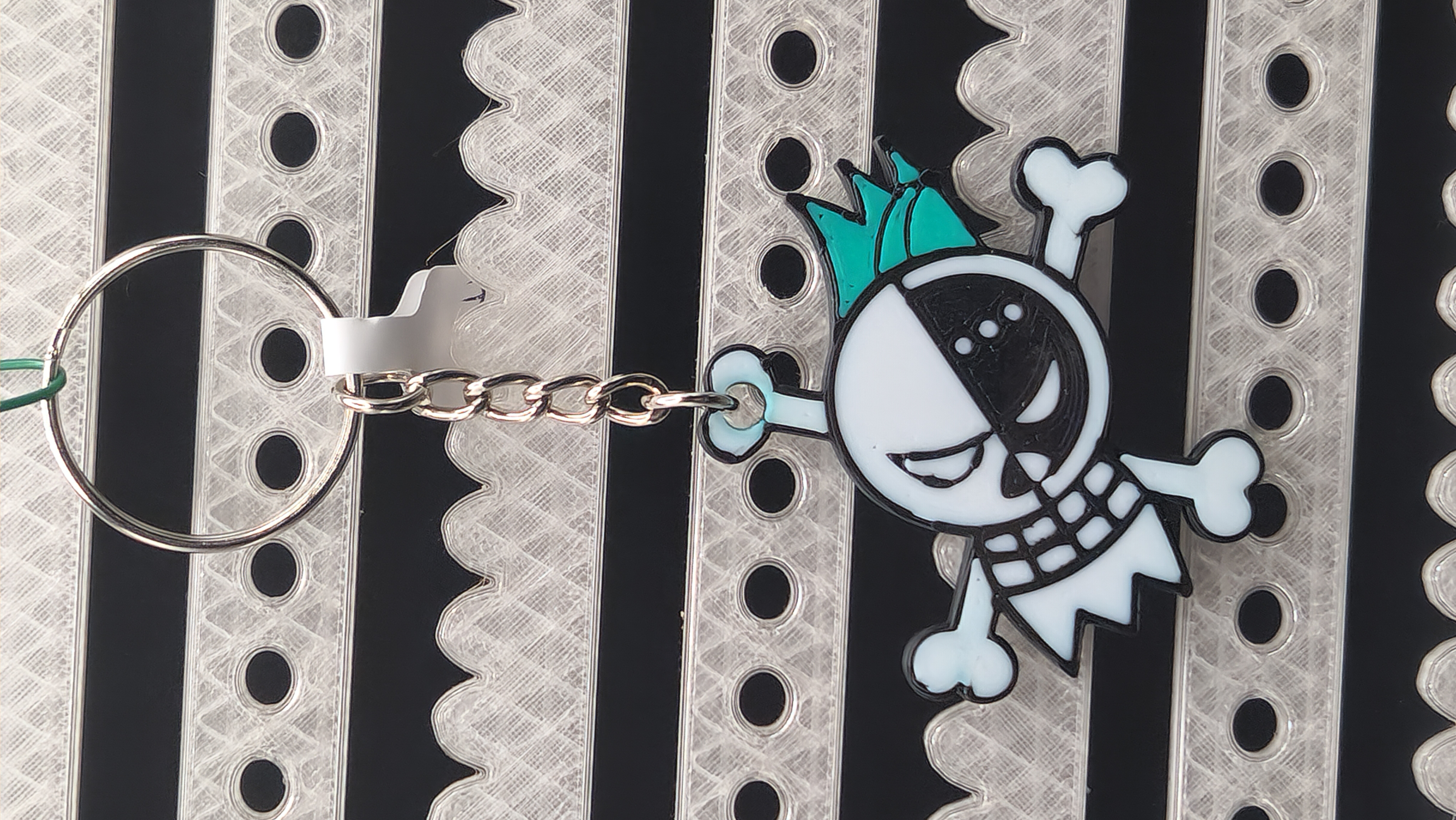 Hologram Cyborg Franky Straw Hats Pirates Keychain 3d Printed Accessory