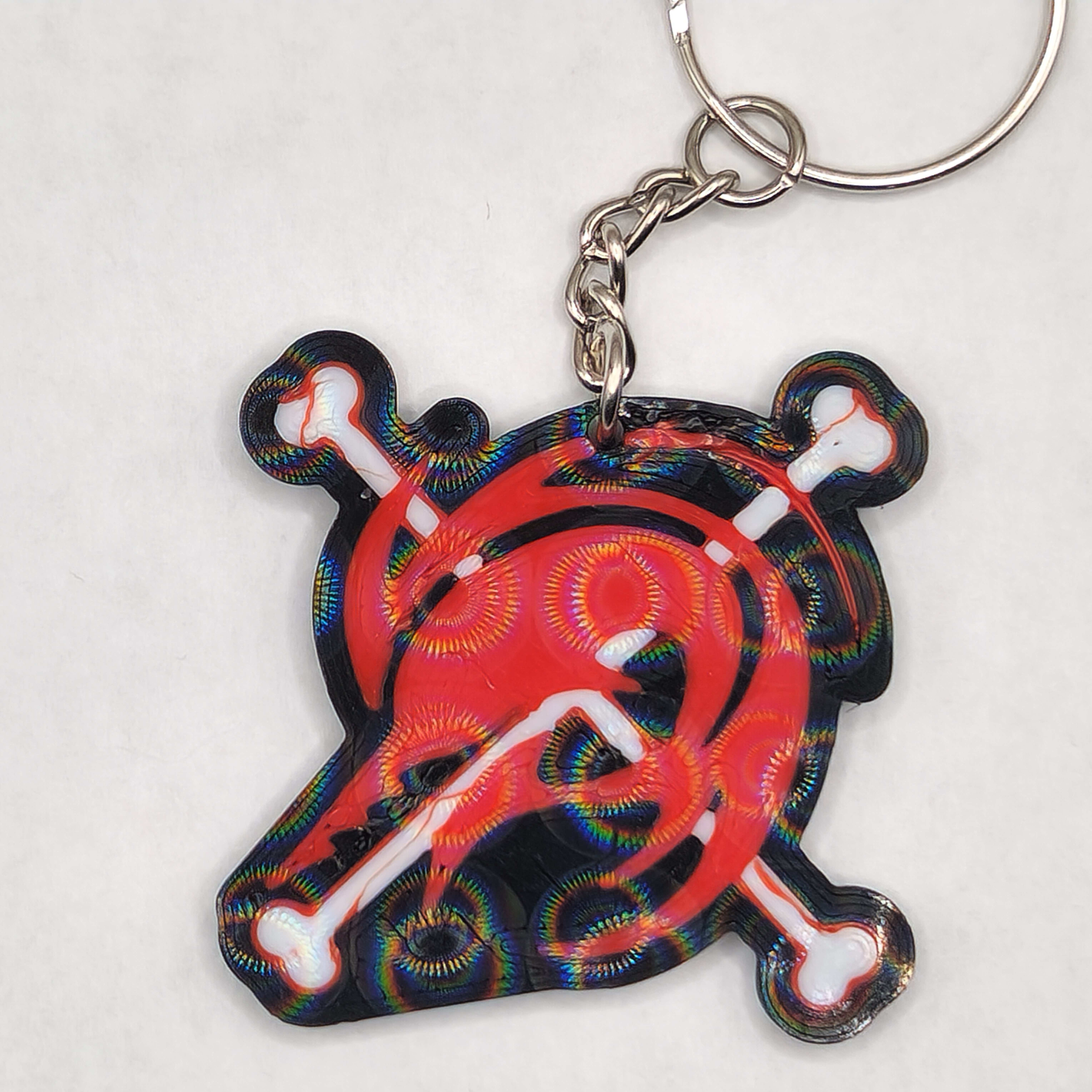 Arlong Pirates Jolly Roger One Piece Skull and Bones Keychain Bag Charm 3D Printed Anime Accessory