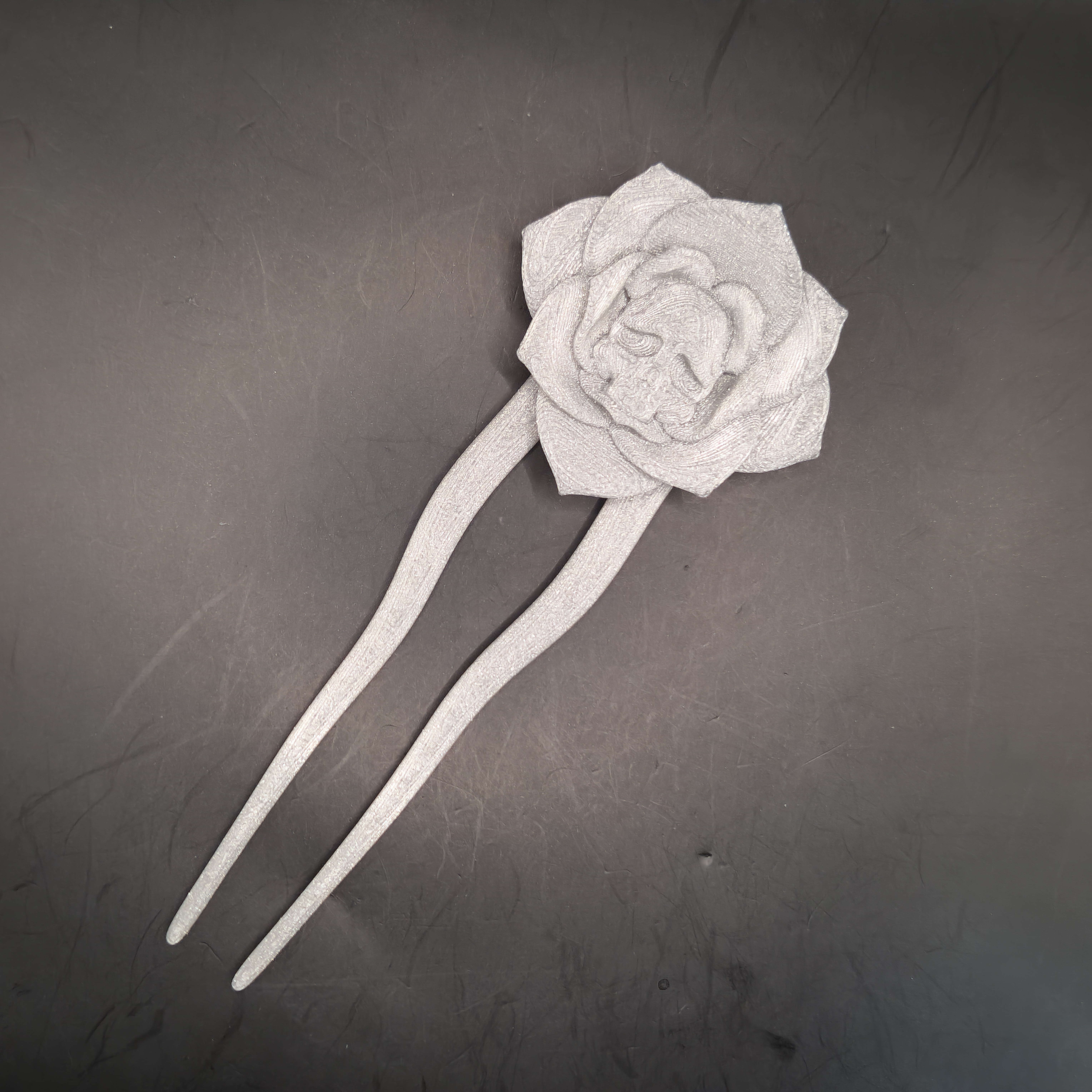 3D Printed Skull Rose Hair Pin Hair Stick