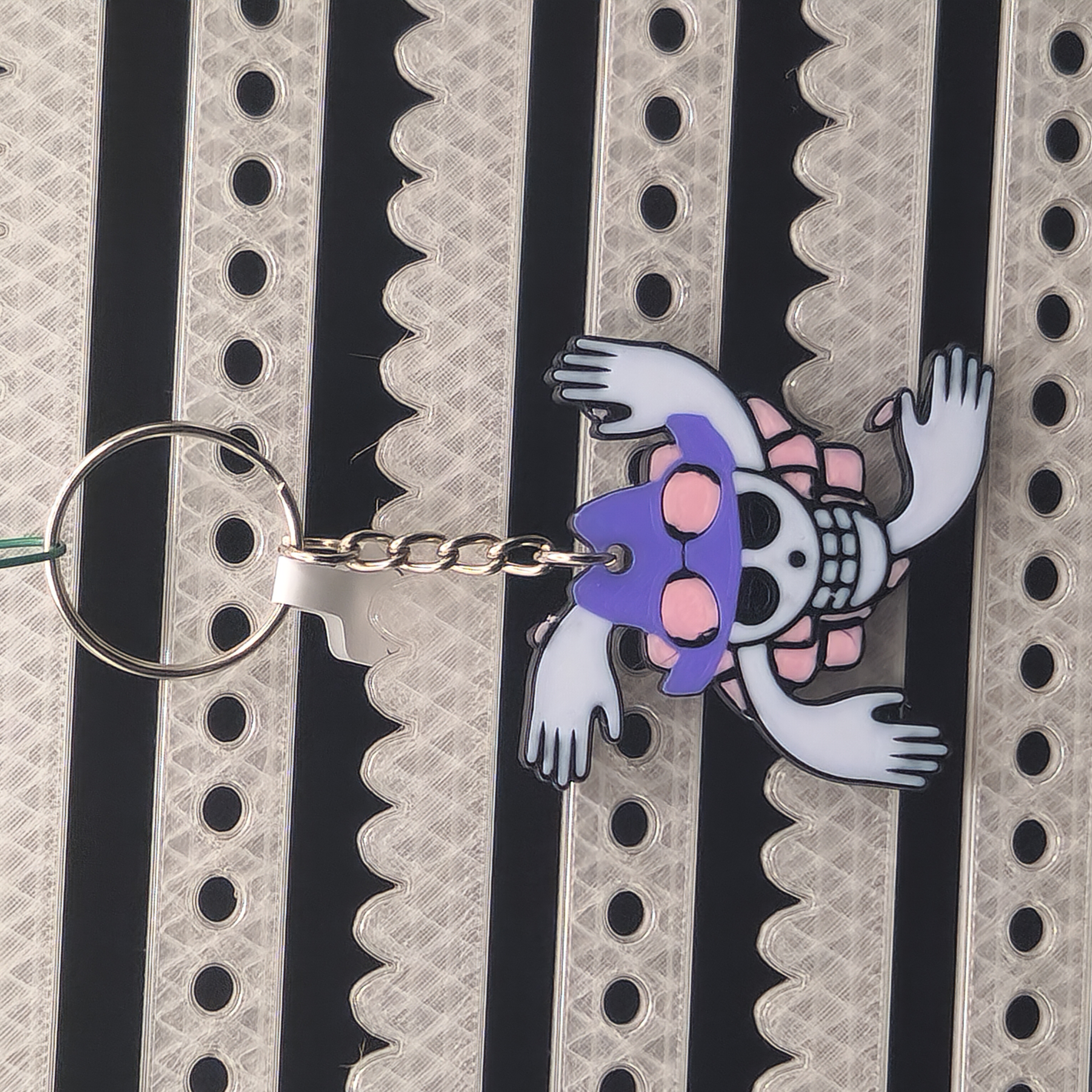 Hologram Nico Robin Demon Child Jolly Roger Keychain 3d Printed Anime Accessory