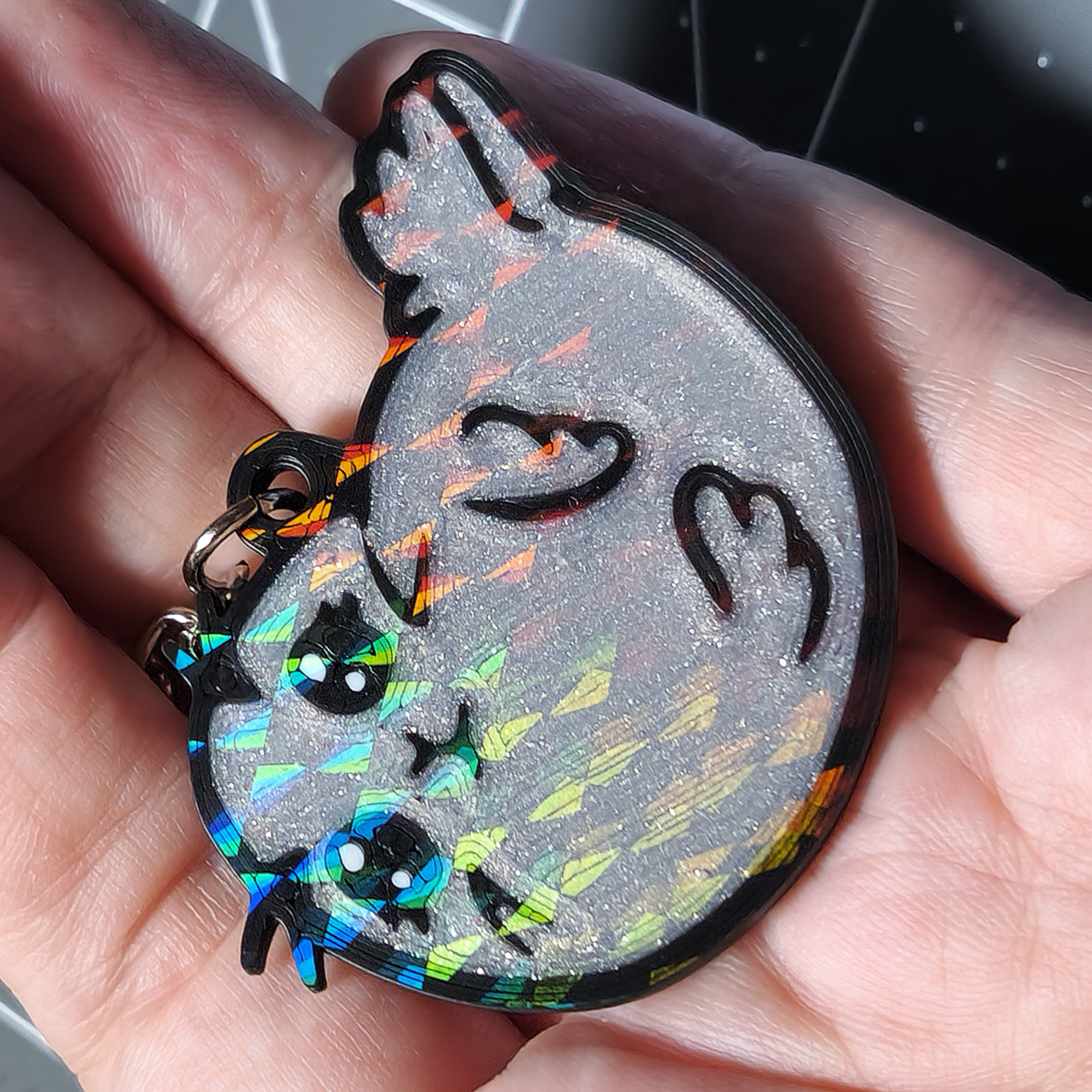 Cute, Hologram Seal Keychain 3D Printed Bag Charm