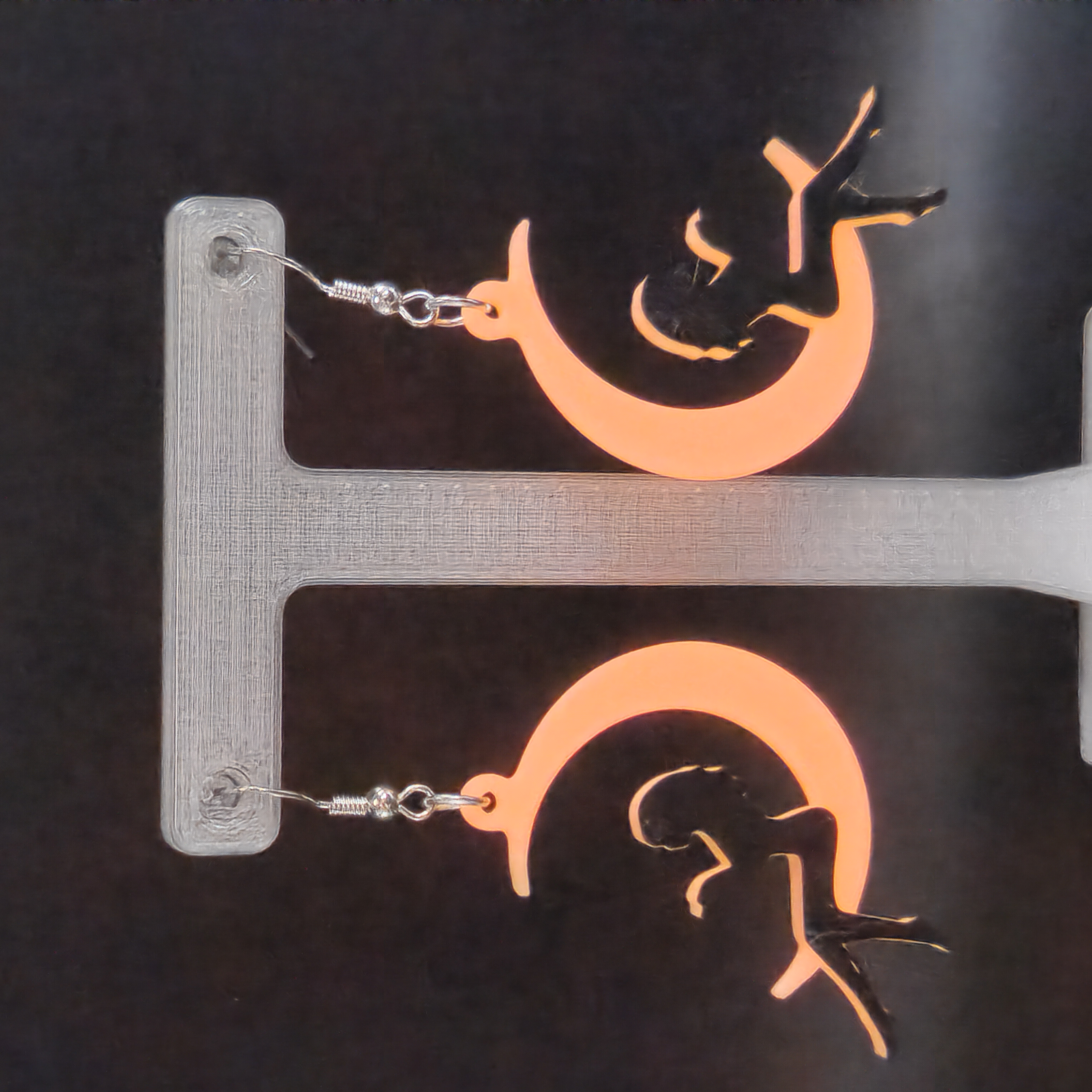 Glow in the Dark Sexy Moon Lady Earrings 