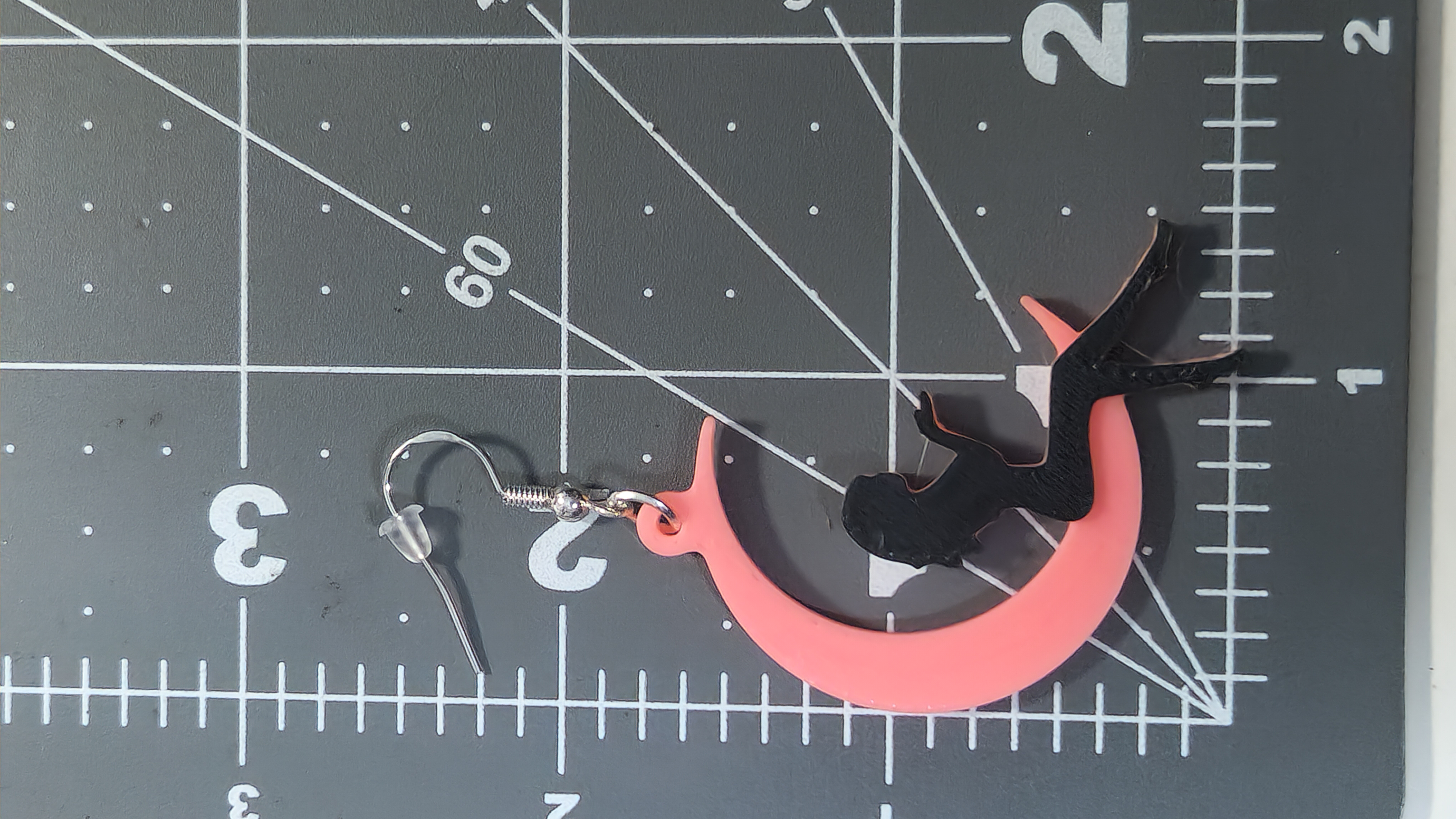 Glow in the Dark Sexy Moon Lady Earrings 