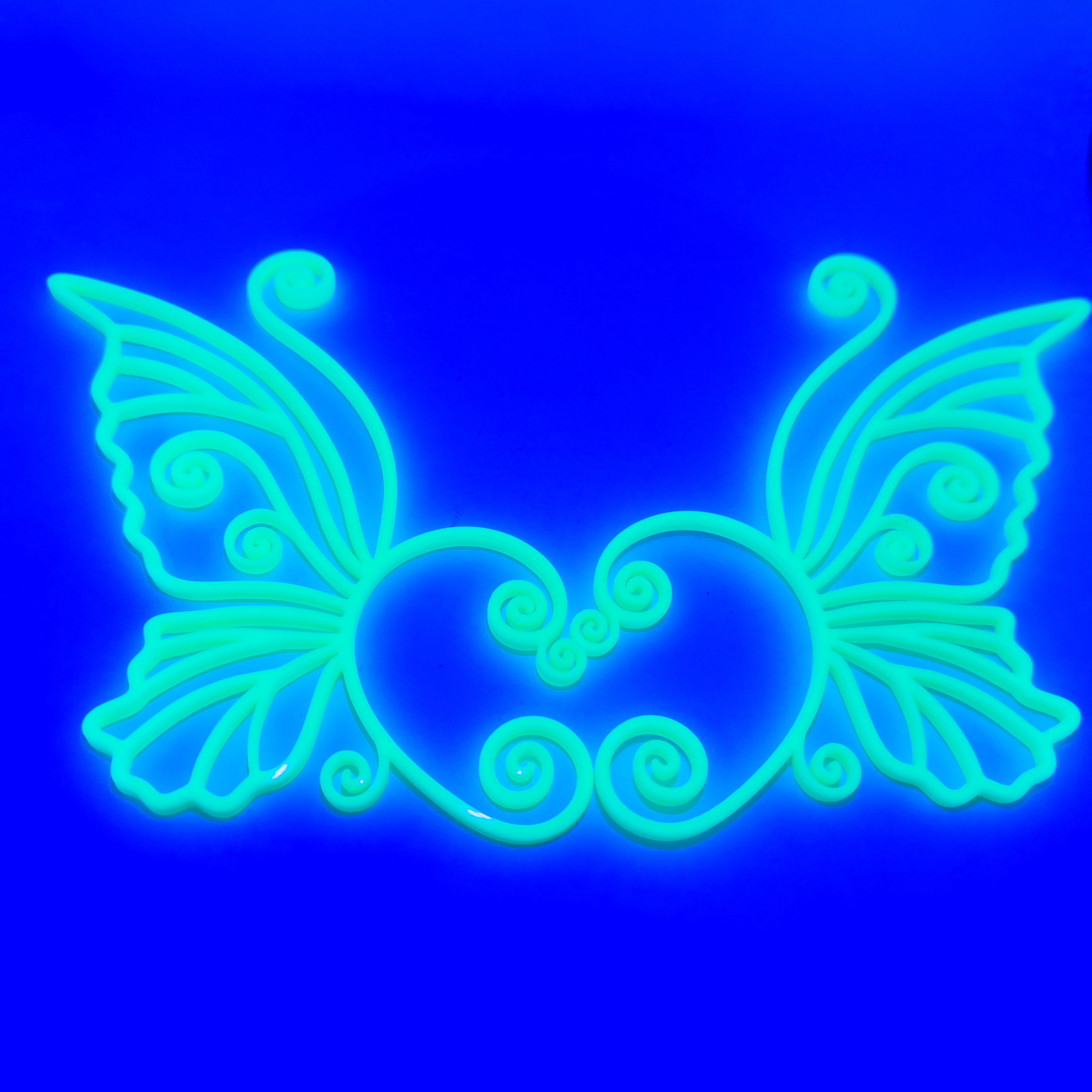 Glow-in-the-dark, Hologram Butterfly Ear Cuffs, Ear Wraps