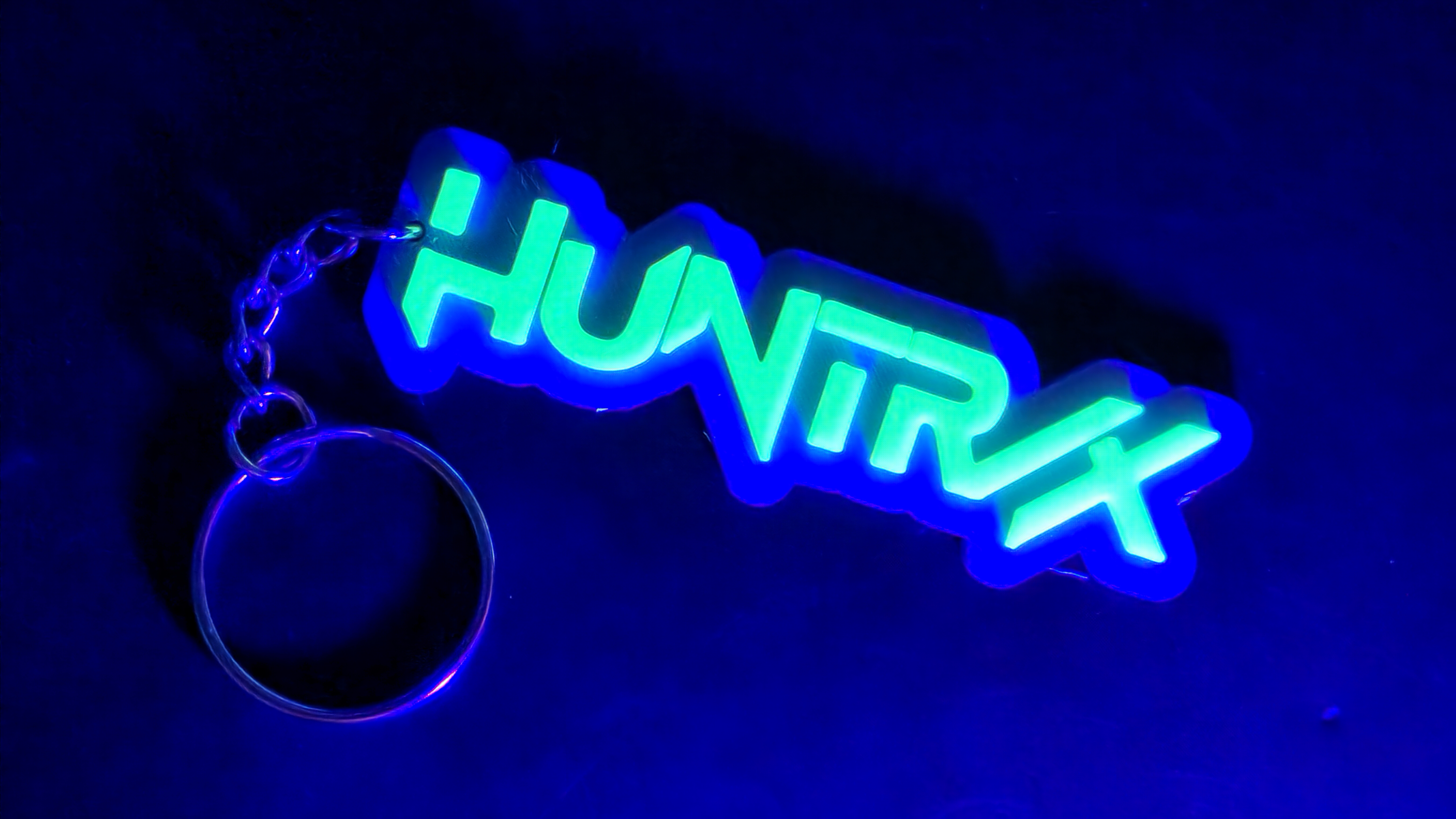 HUNTRIX Glow in the Dark 3d Printed Keychain