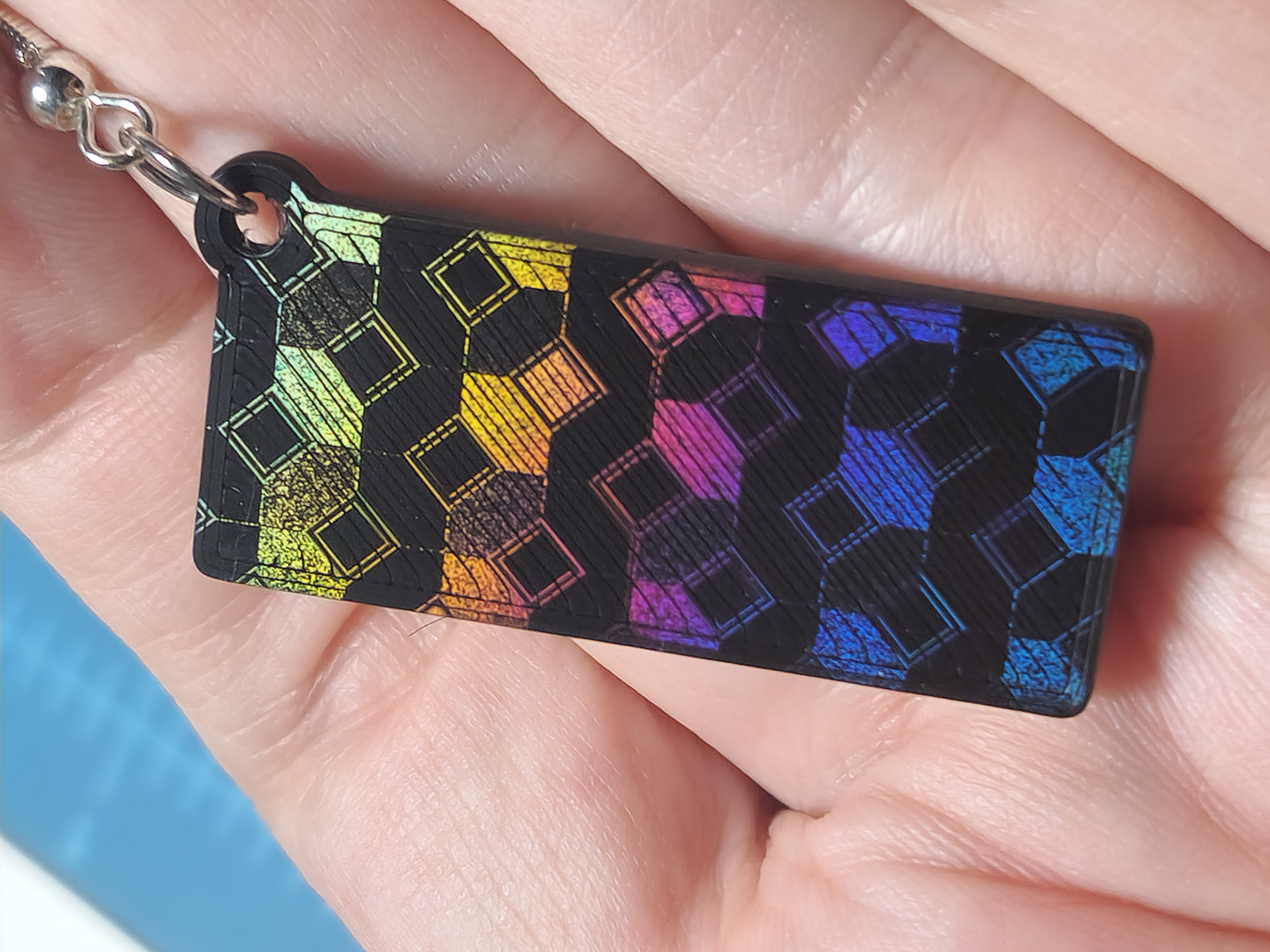 Hologram KISS Band Logo Earrings 3D Printed Accessory