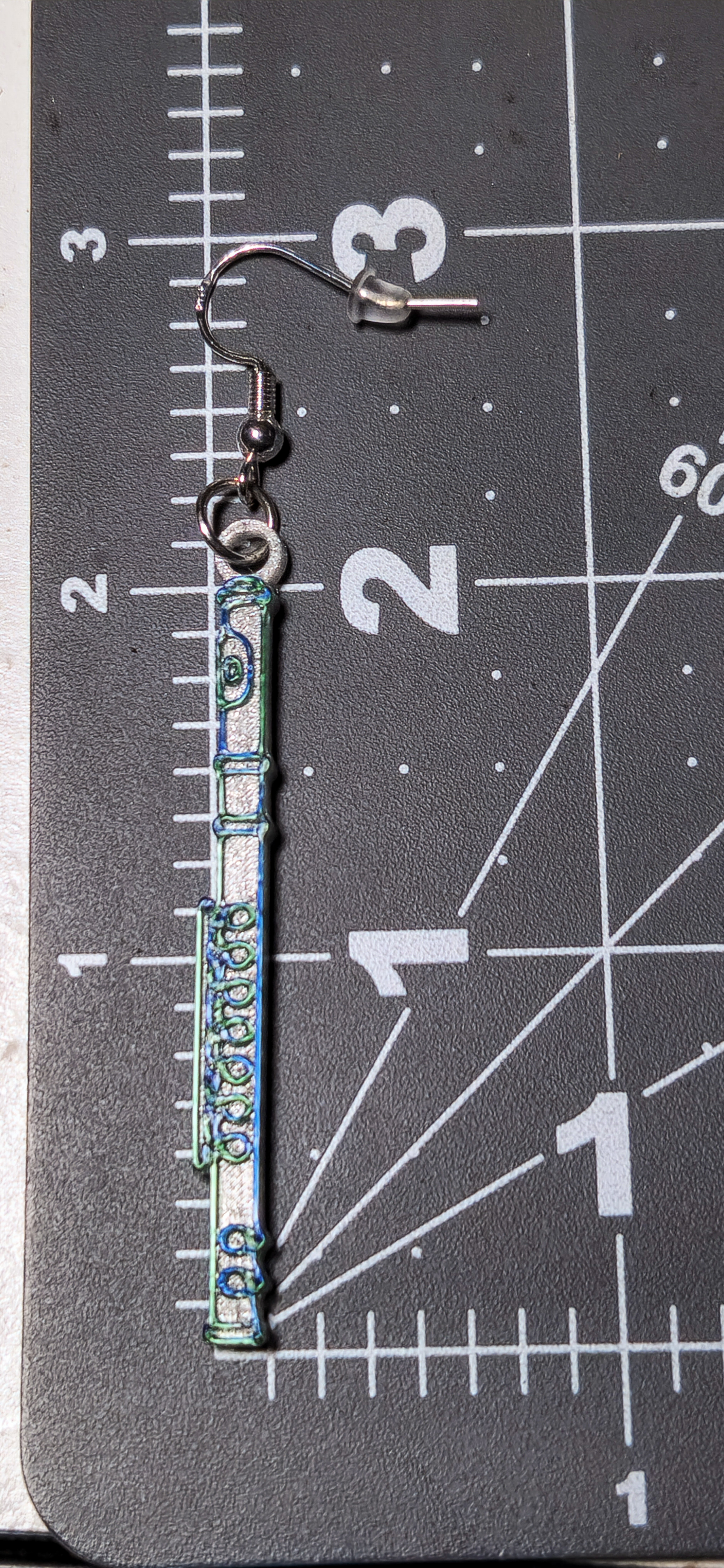 3D Printed Flute Earrings