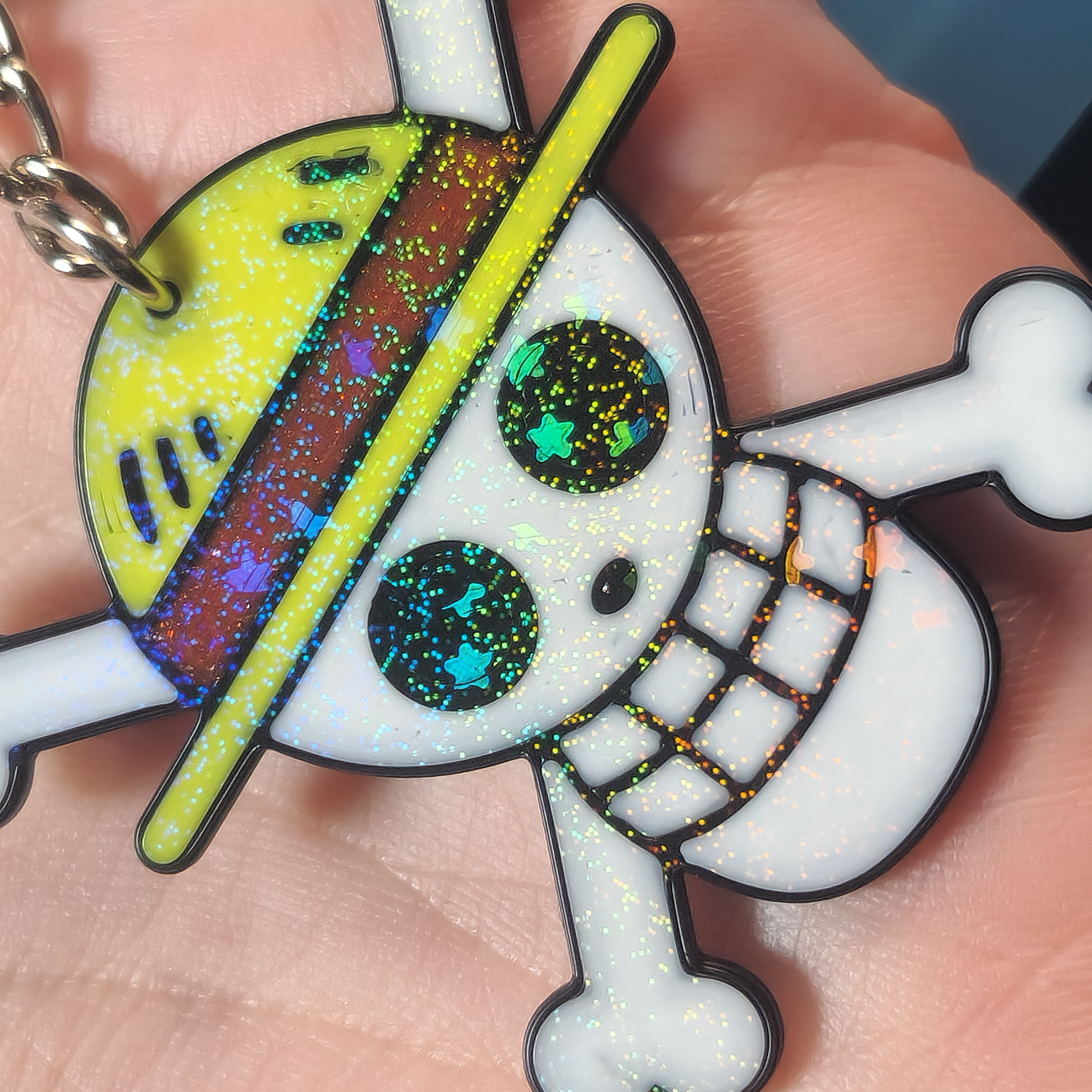 One Piece Straw Hat Skull Keychain