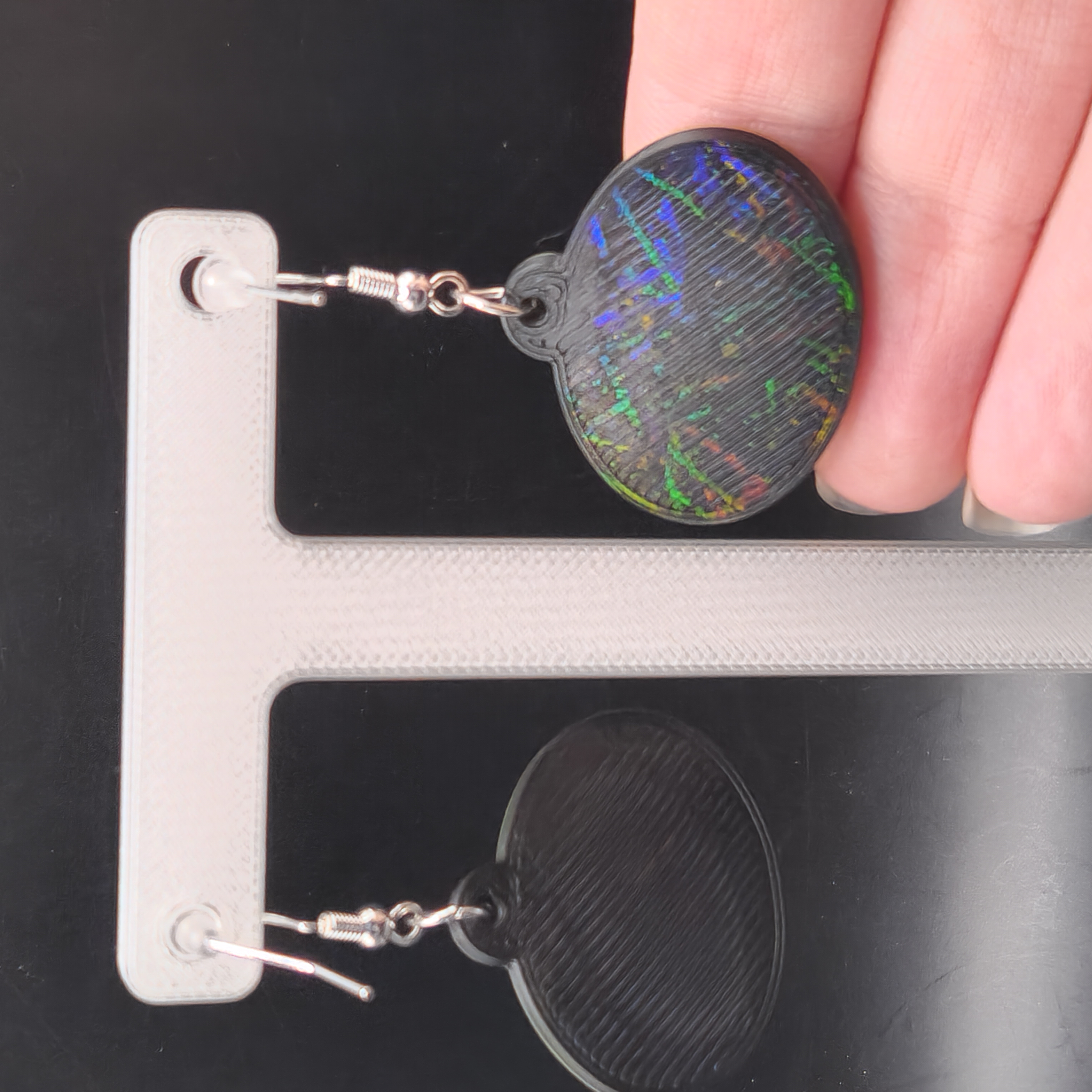 Hologram Batman Logo Earrings 3D Printed Accessories