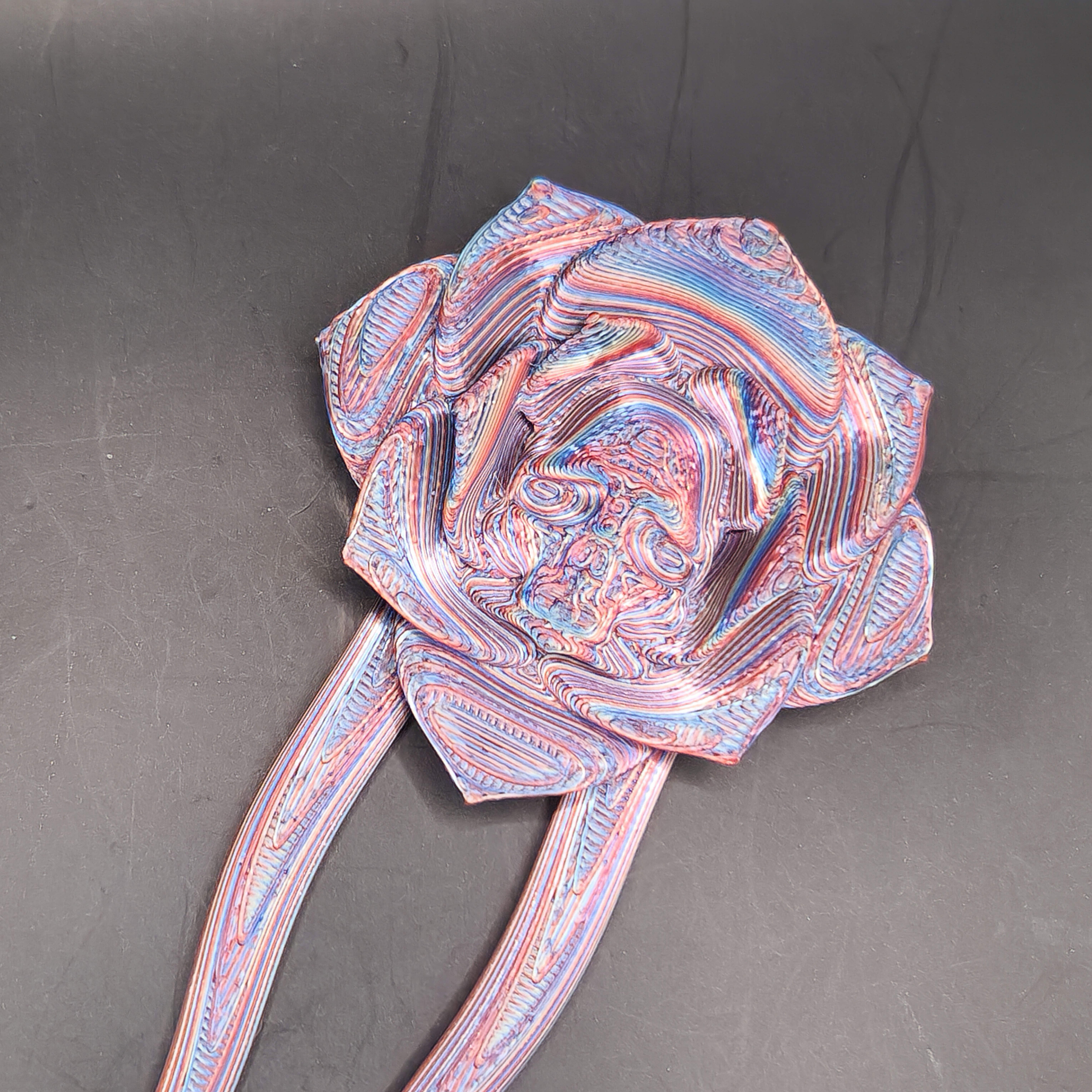 Skull Rose Hair Stick 3D Printed 