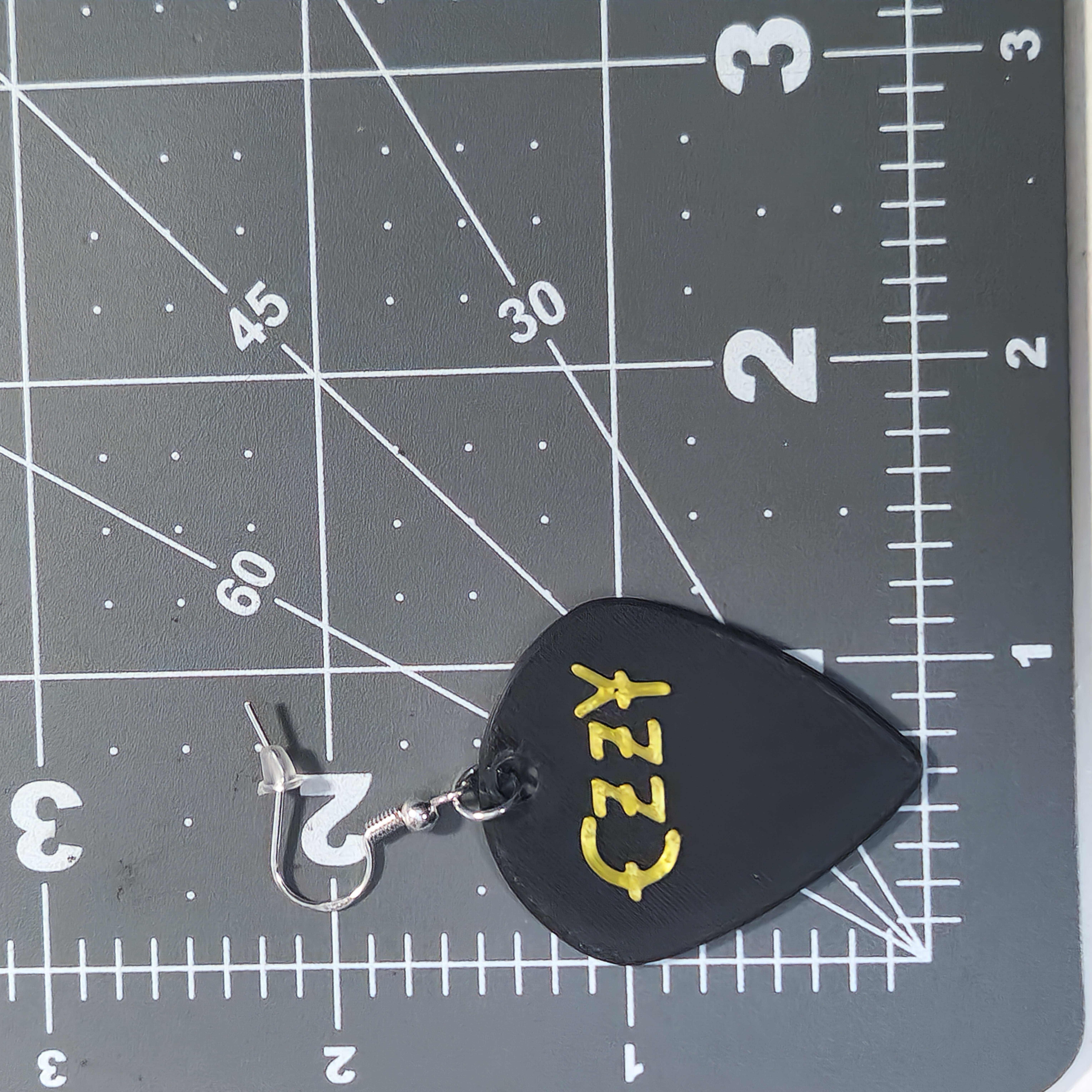 Ozzy Osbourne Guitar Pick Hologram Earrings