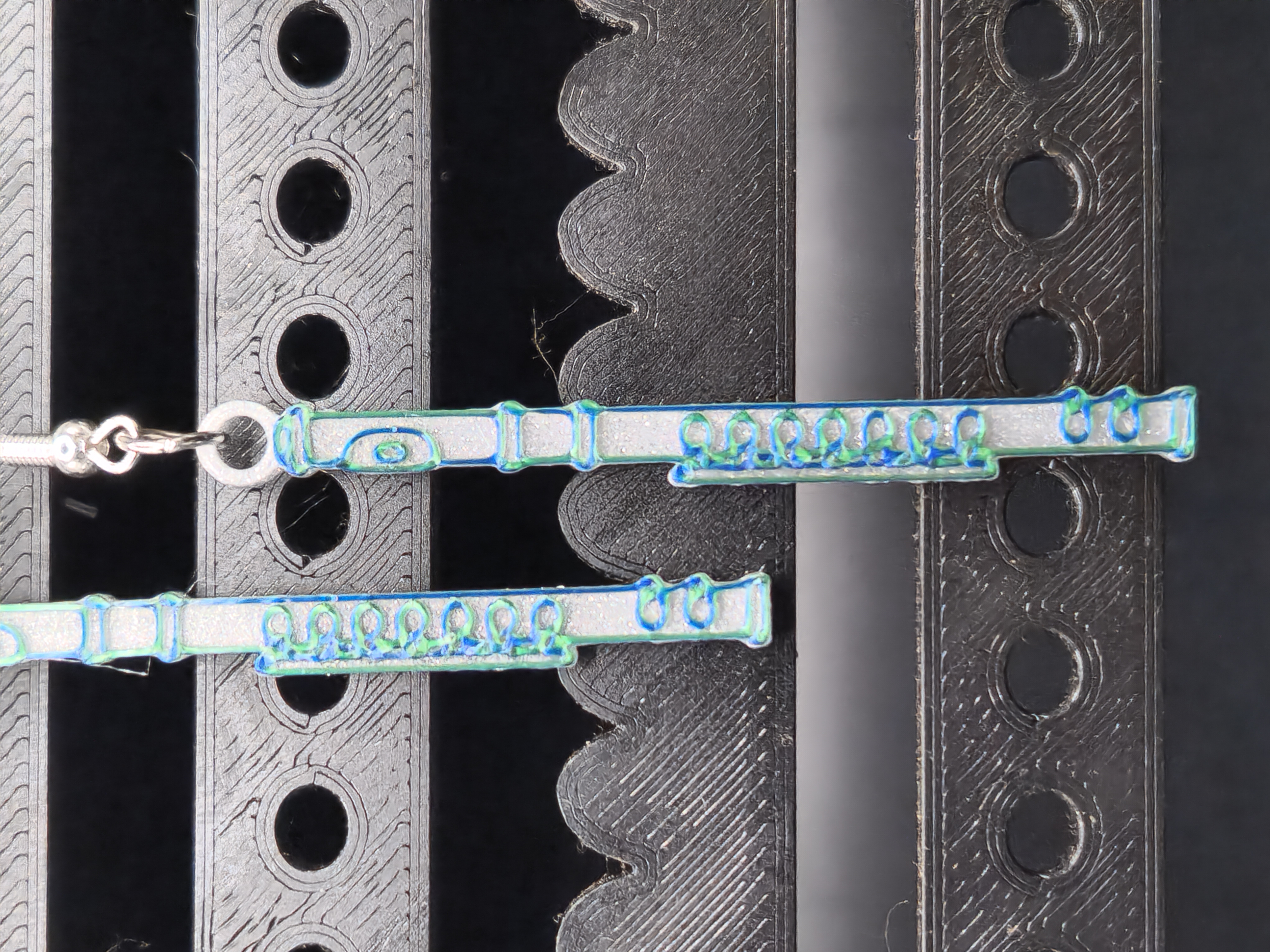 3D Printed Flute Earrings