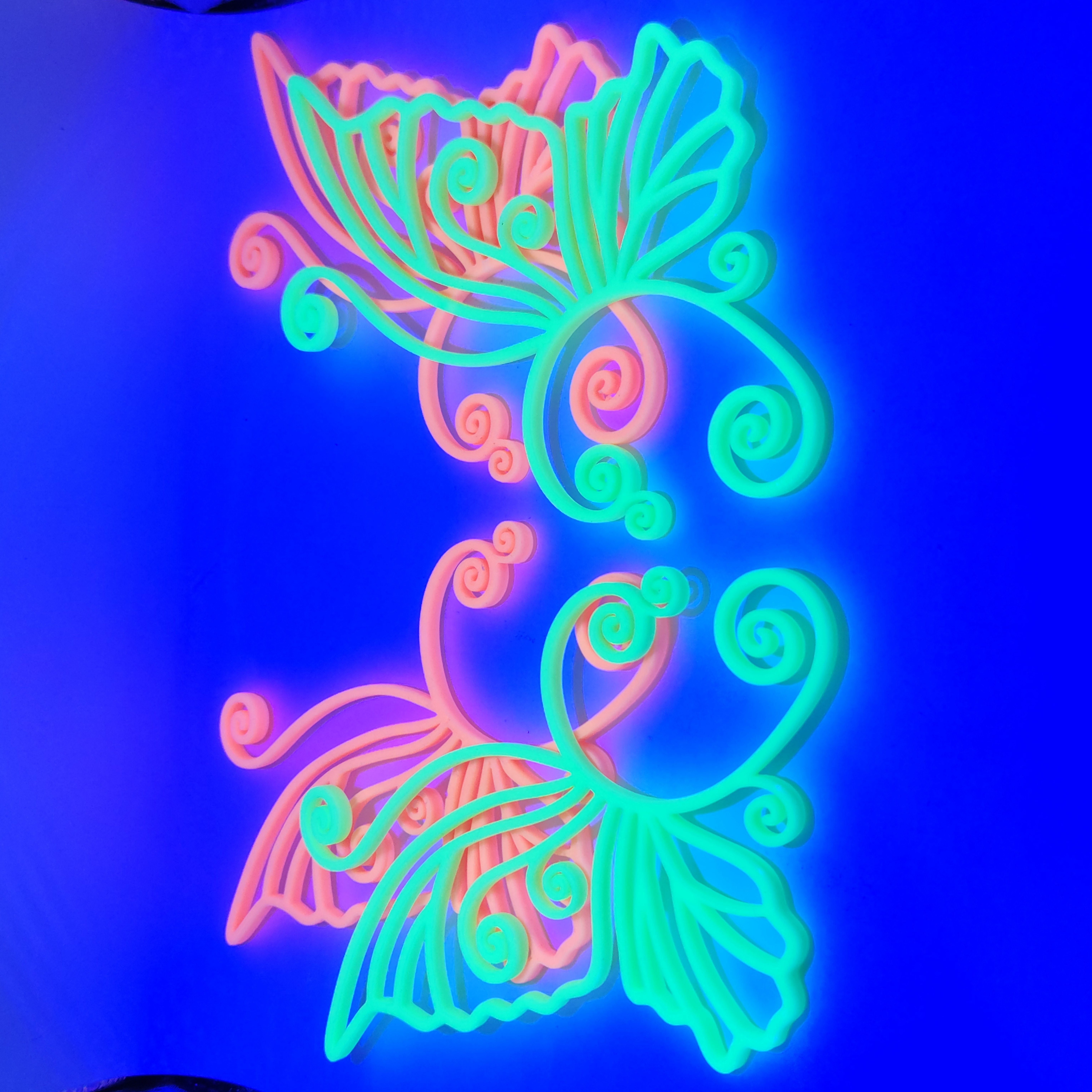 Glow-in-the-dark, Hologram Butterfly Ear Cuffs, Ear Wraps