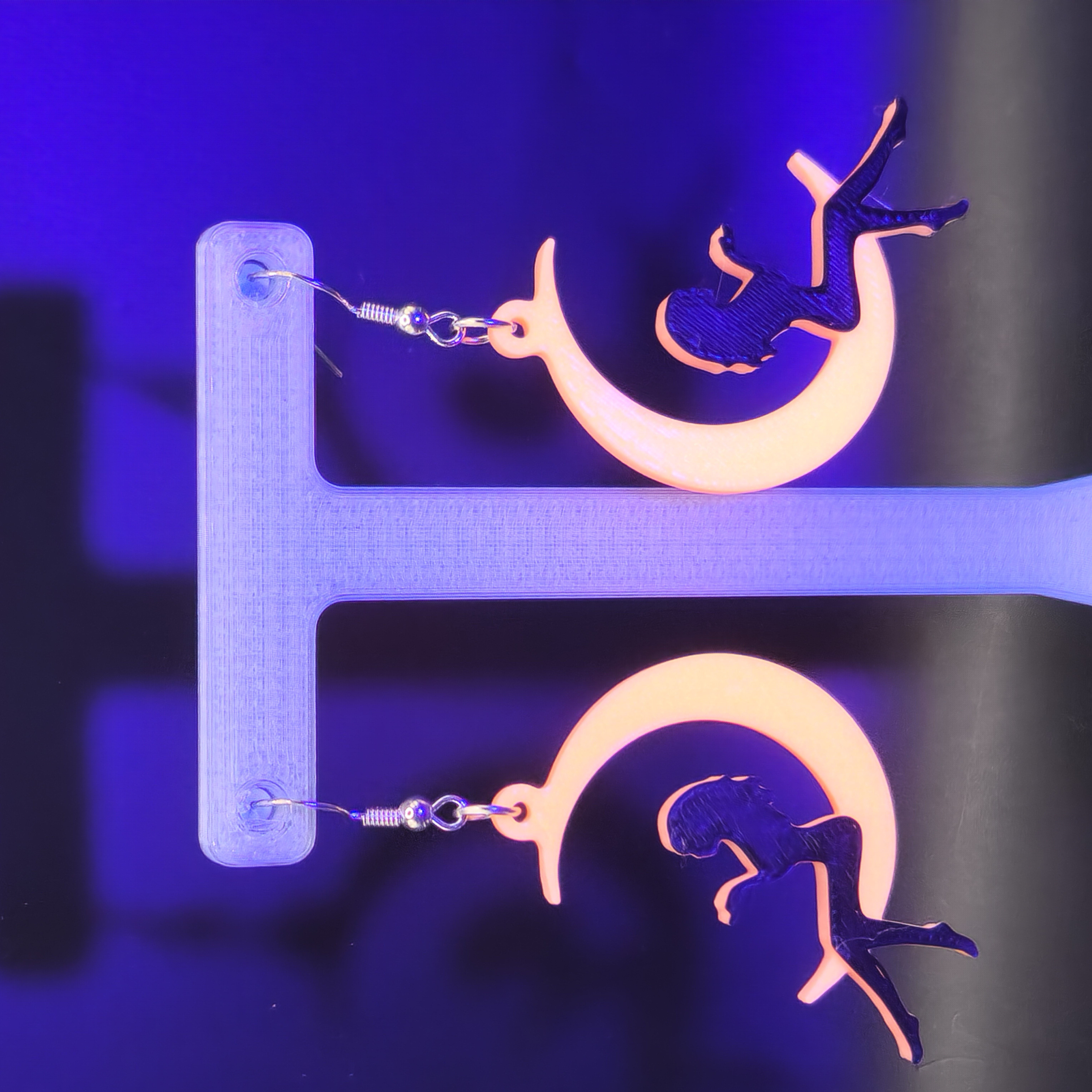 Glow in the Dark Sexy Moon Lady Earrings