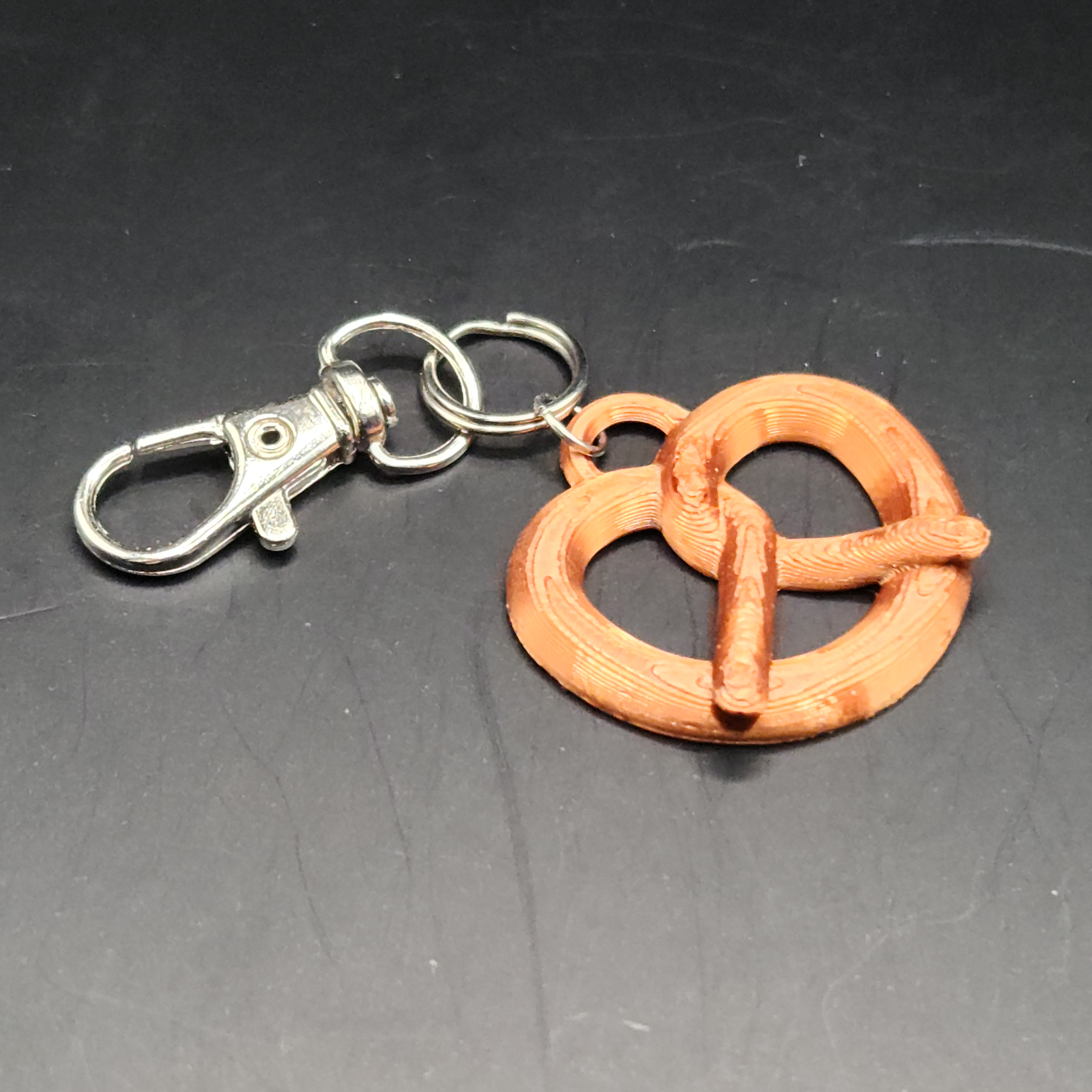 Pretzel Shaped Hologram Bag Charm